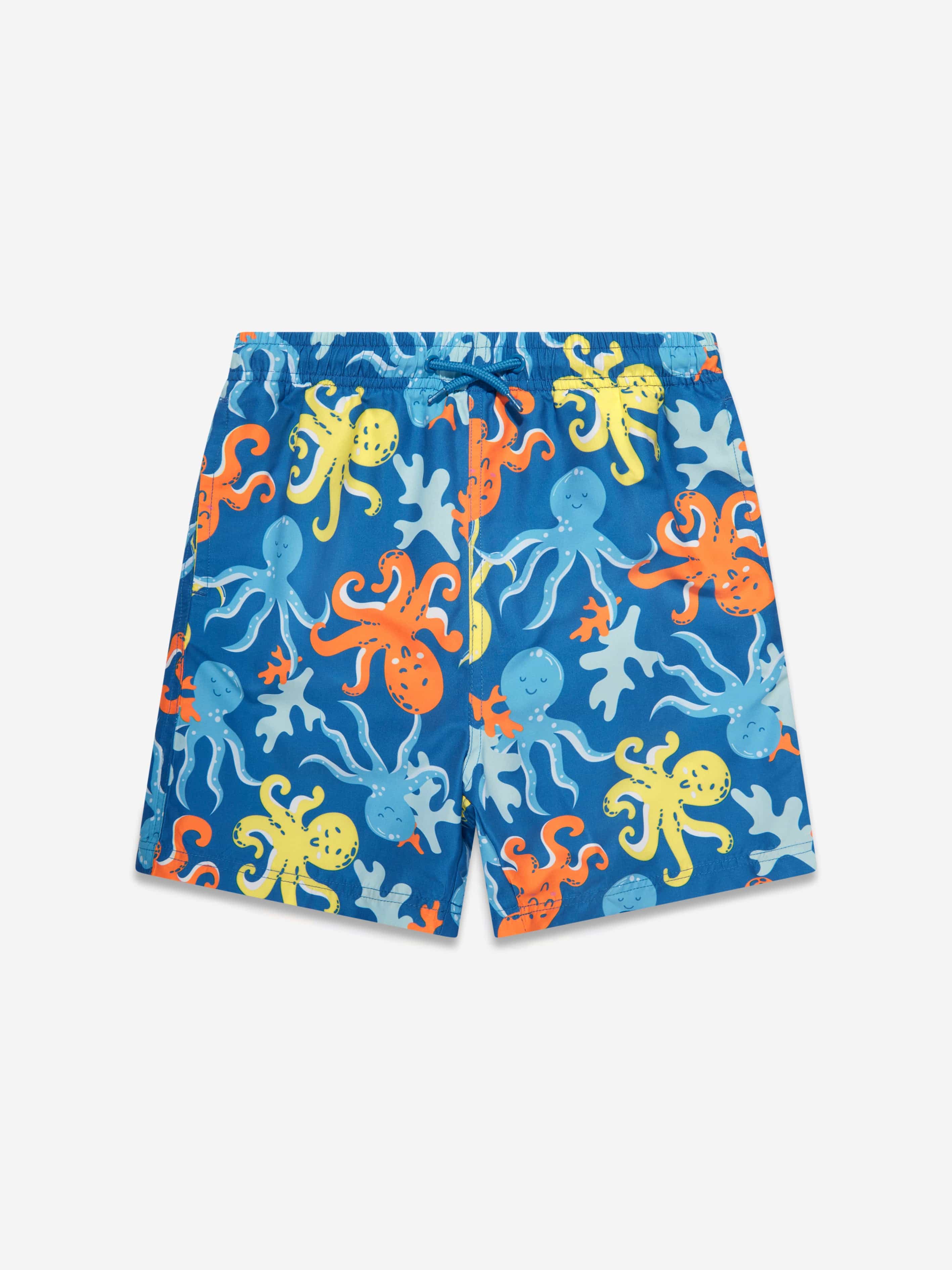 Soli Swim Boys Octopus Swim Shorts (UPF50+) in Blue