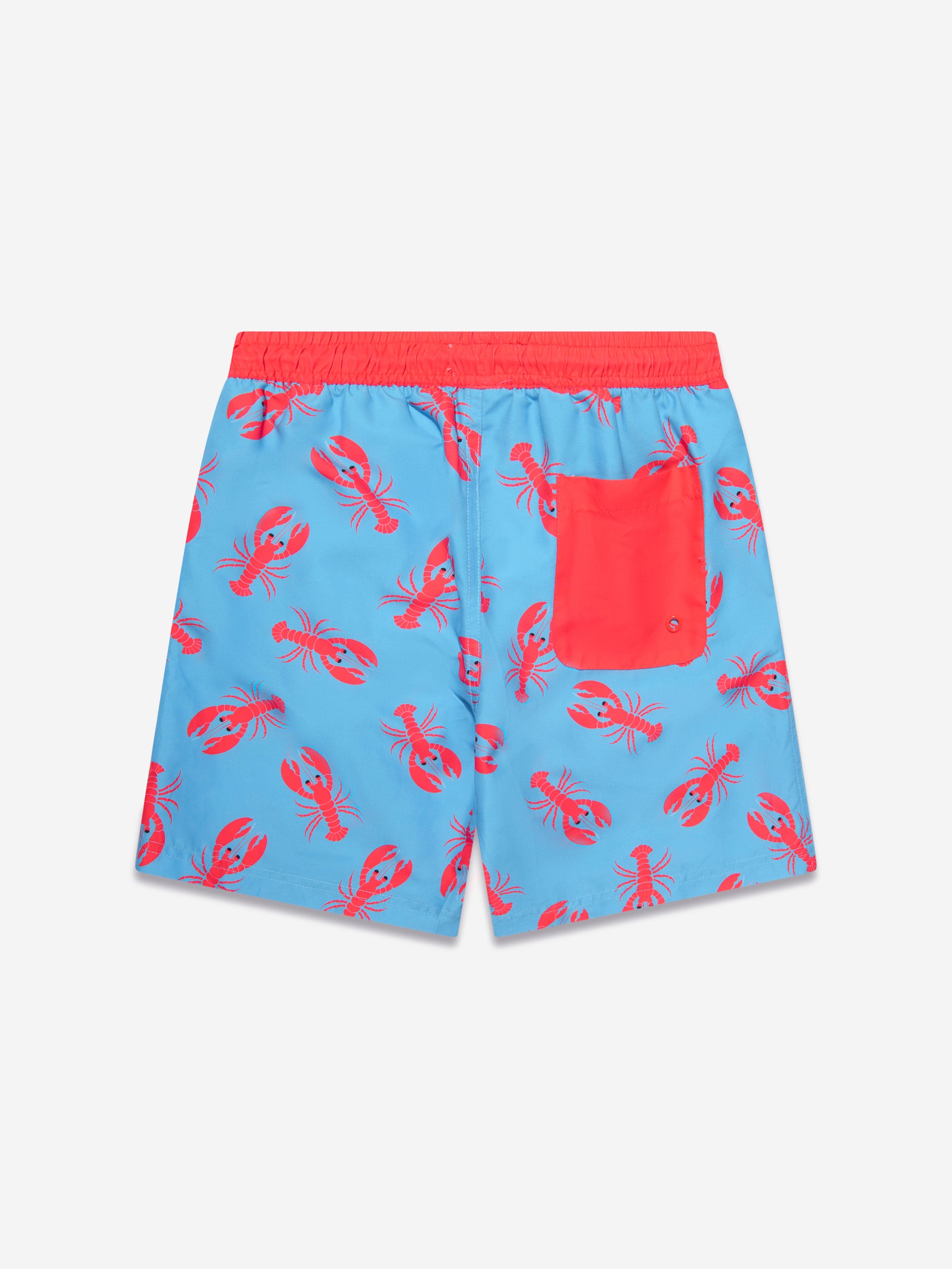 Soli Swim Boys Lobster Swim Shorts (UPF50+) in Blue