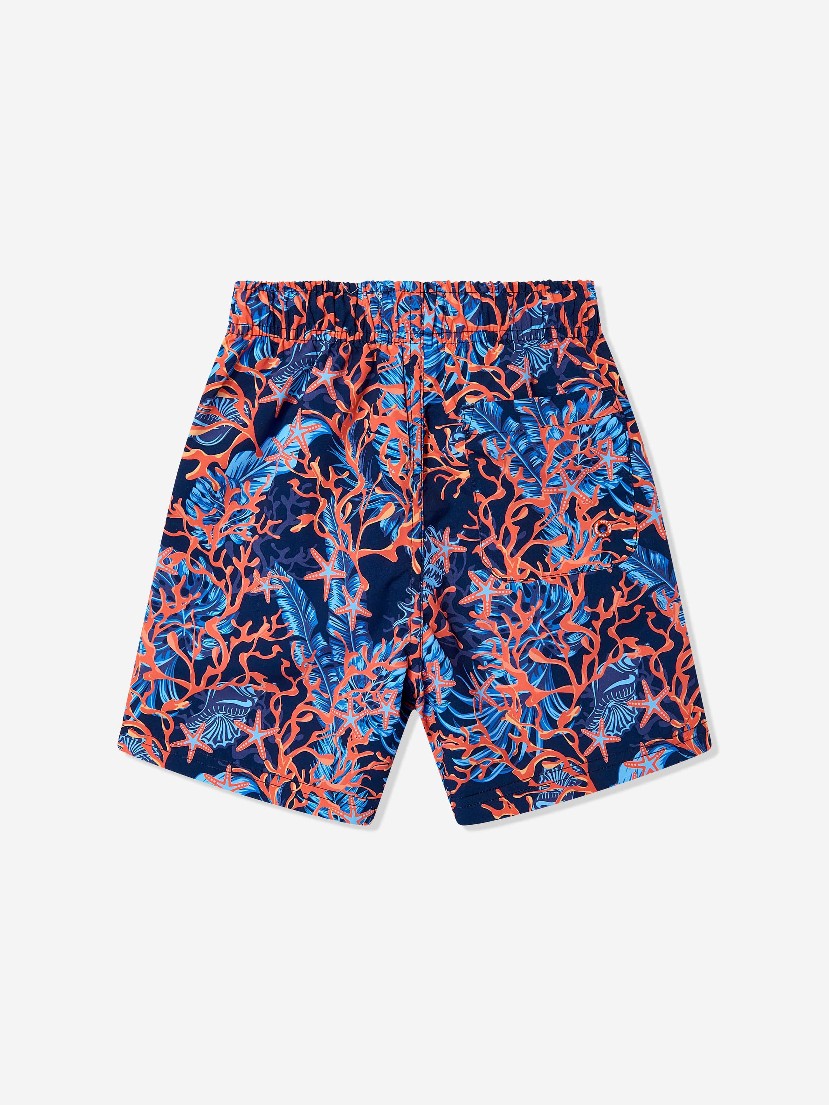 Soli Swim Boys Coral Beach Shorts in Navy (UPF50+)