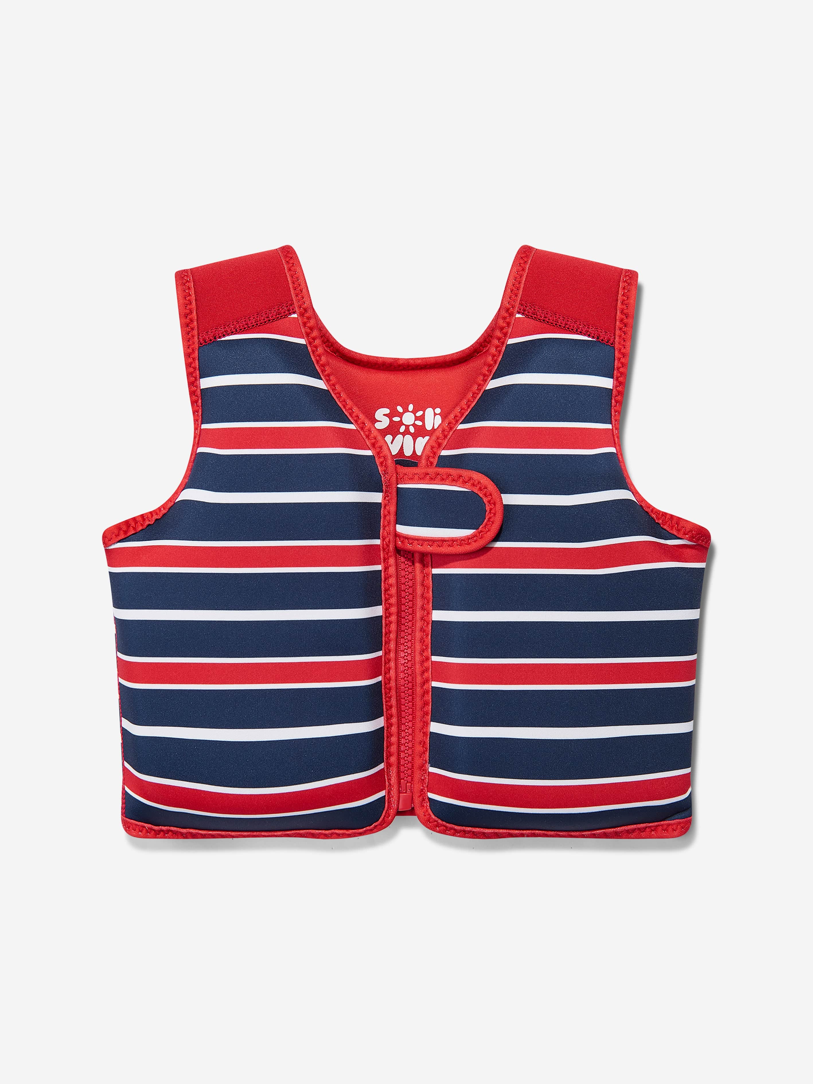 Soli Swim Boys Striped Float Jacket in Red (UPF50+)