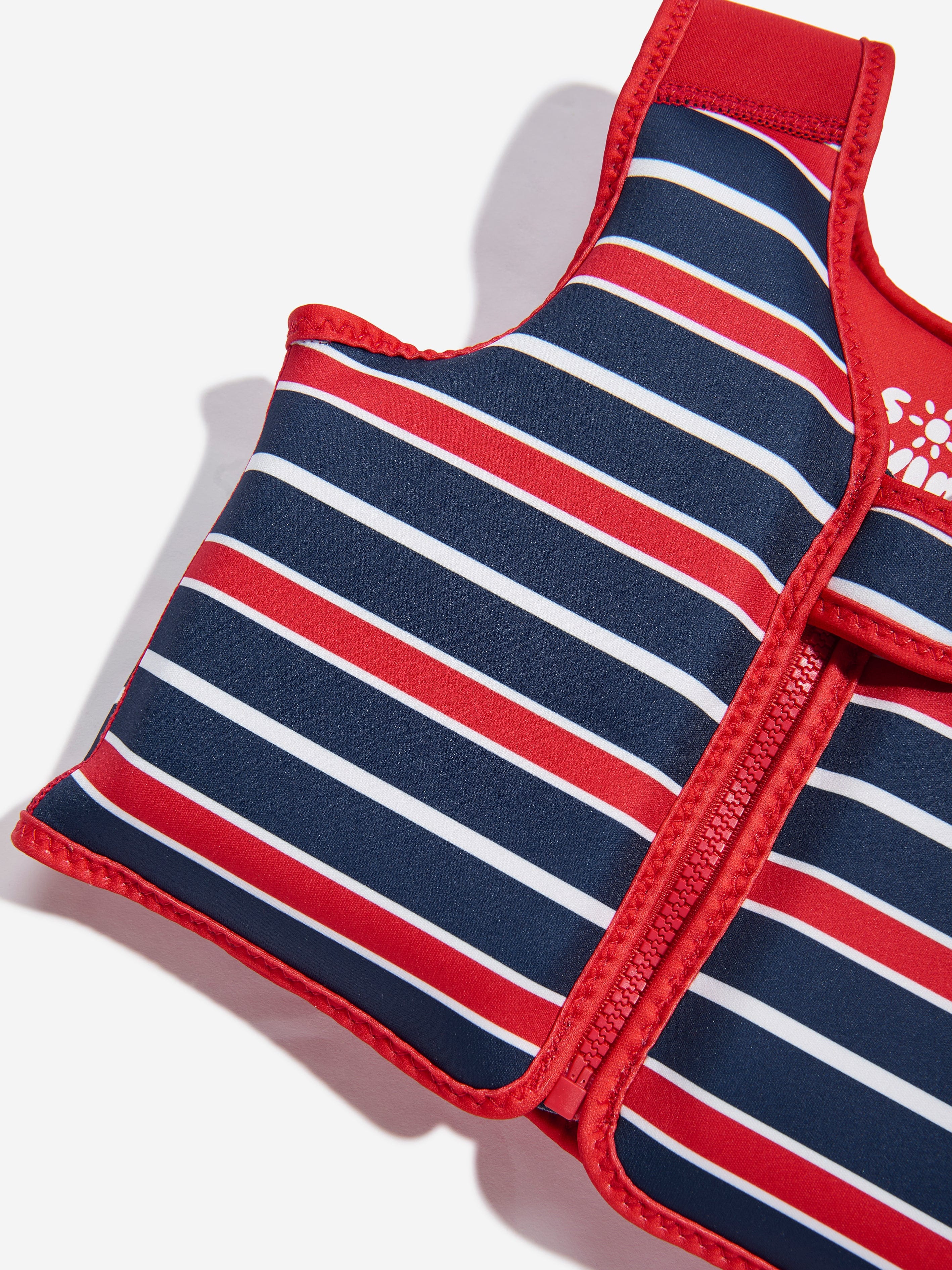 Soli Swim Boys Striped Float Jacket in Red (UPF50+)