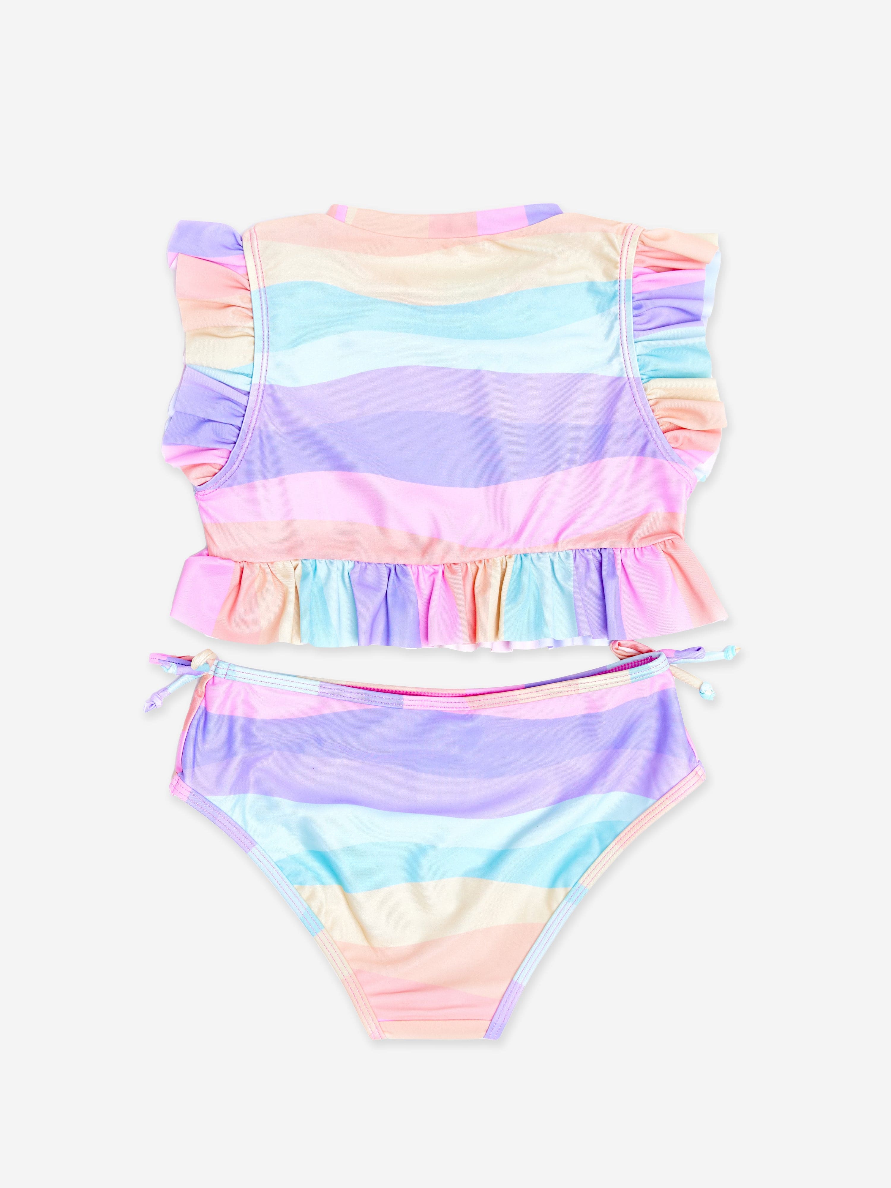 Soli Swim Girls Frill Tankini in Purple (UPF50+)