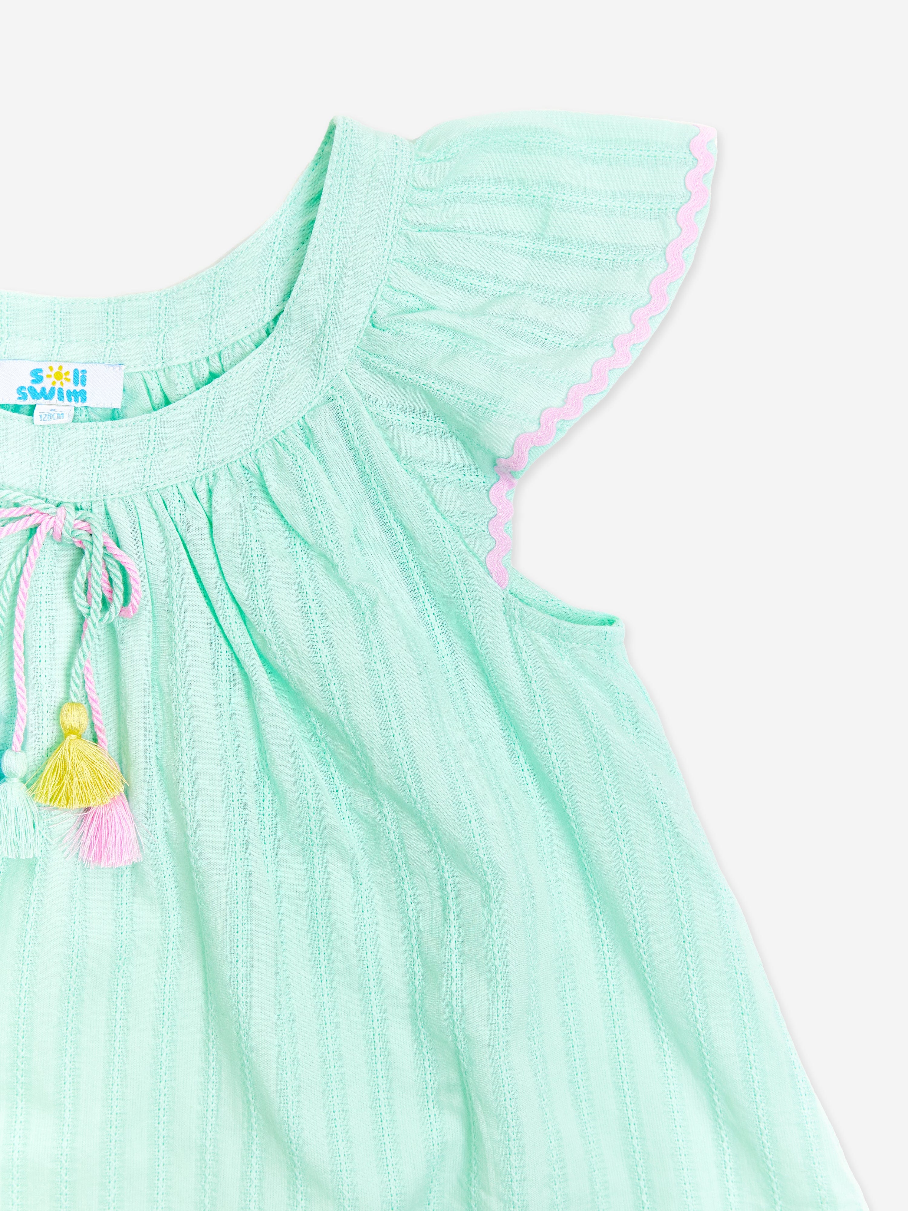 Soli Swim Girls Cotton Summer Dress in Green