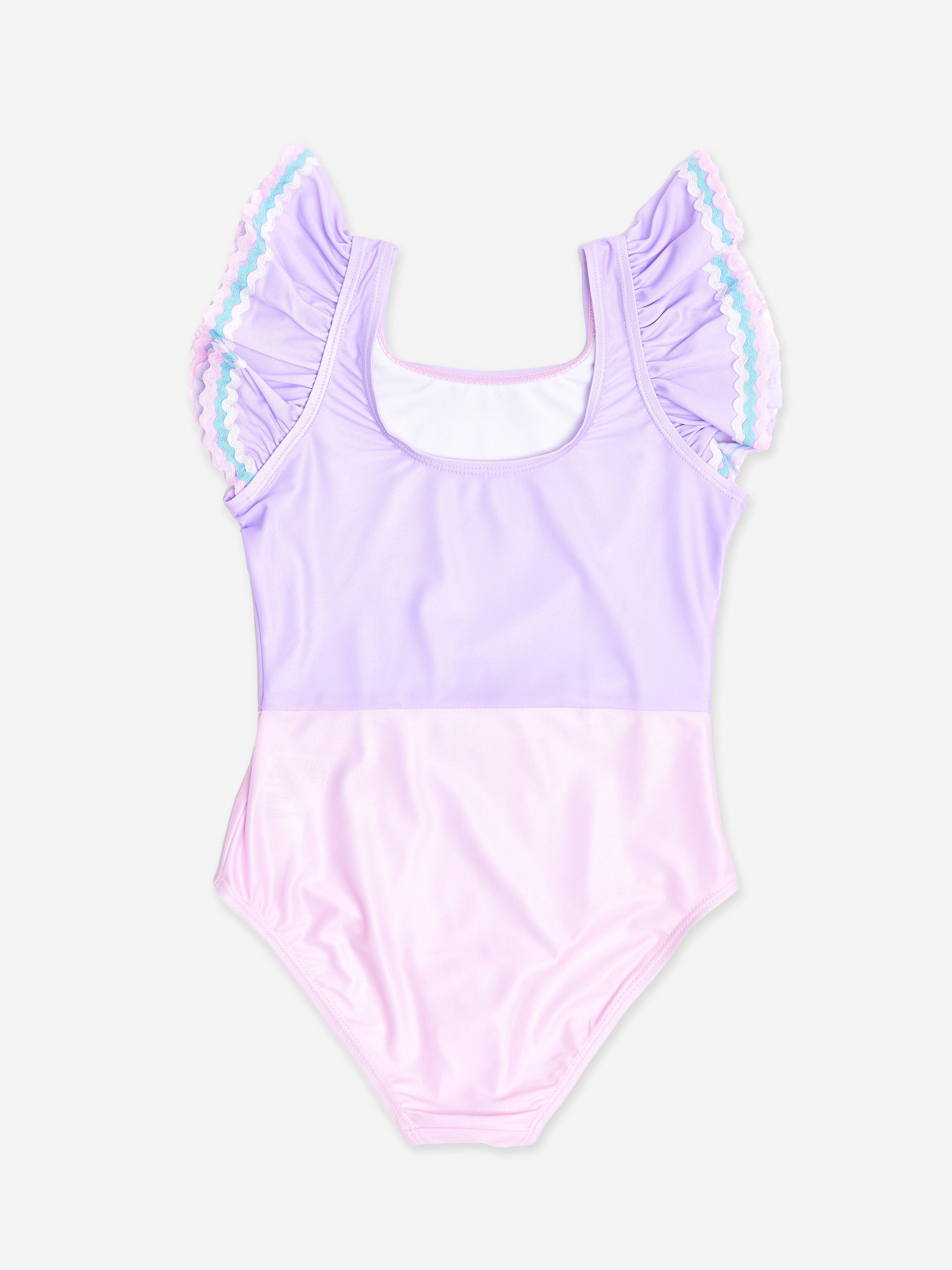 Soli Swim Girls Flower Swimsuit in Pink (UPF50+)