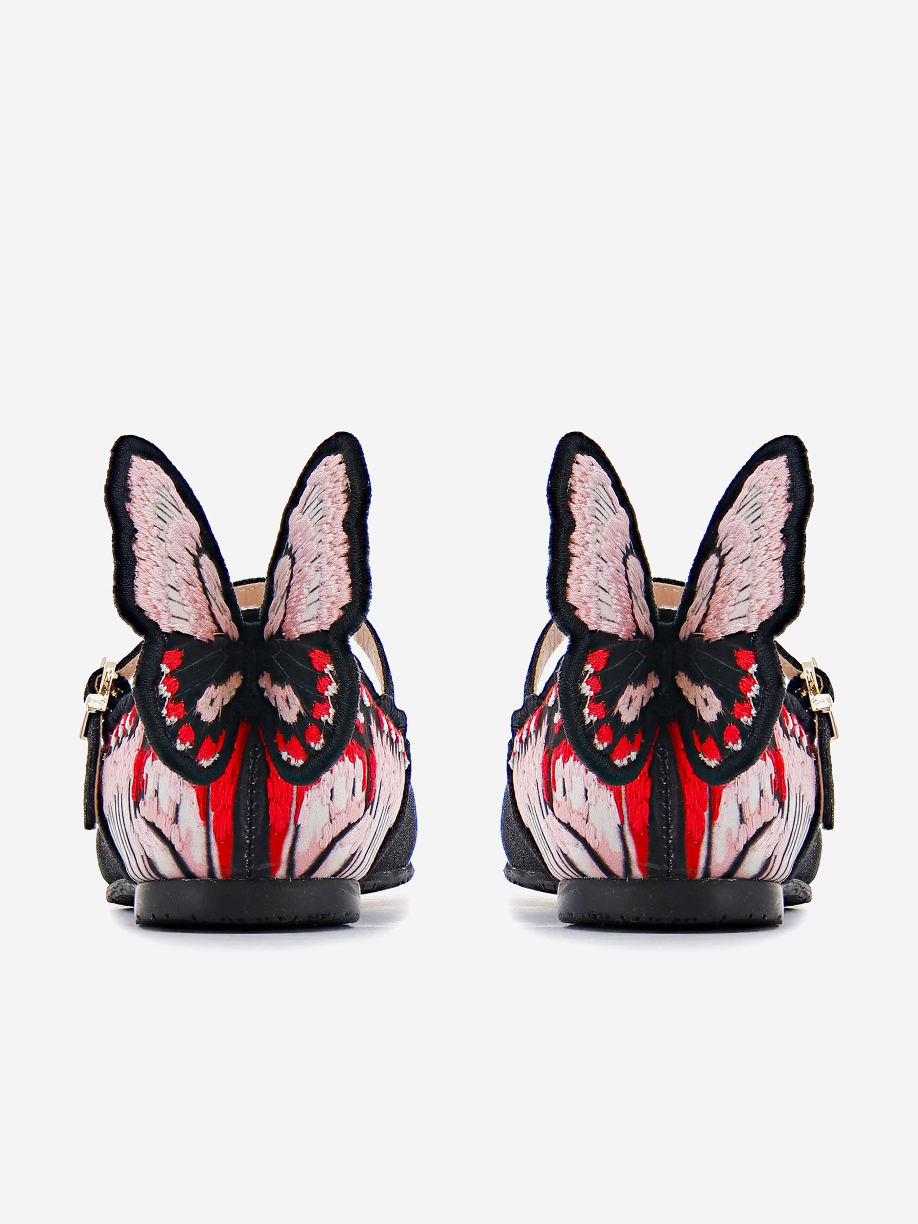 Sophia Webster Girls Chiara Flat in Black