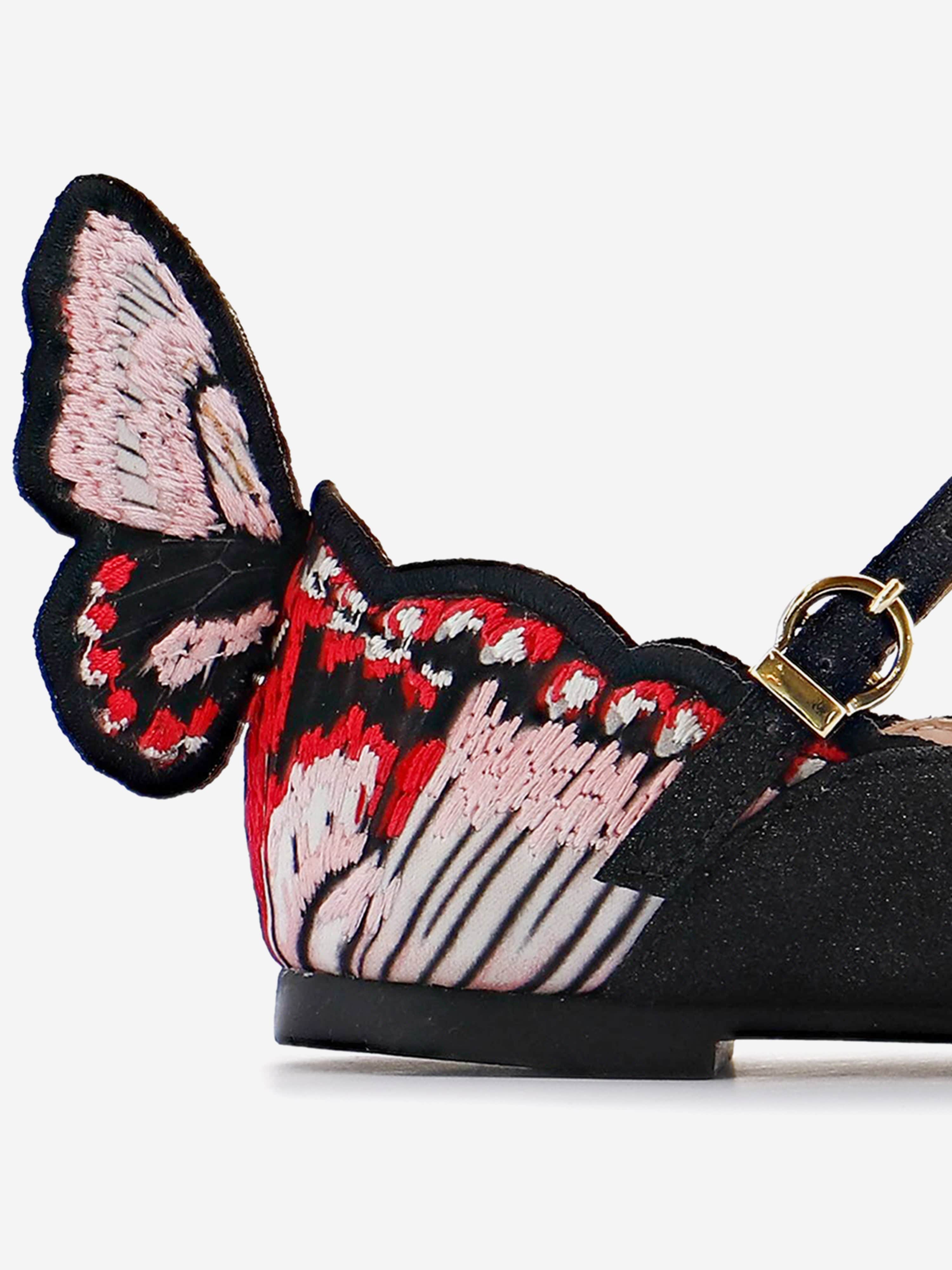 Sophia Webster Girls Chiara Flat in Black