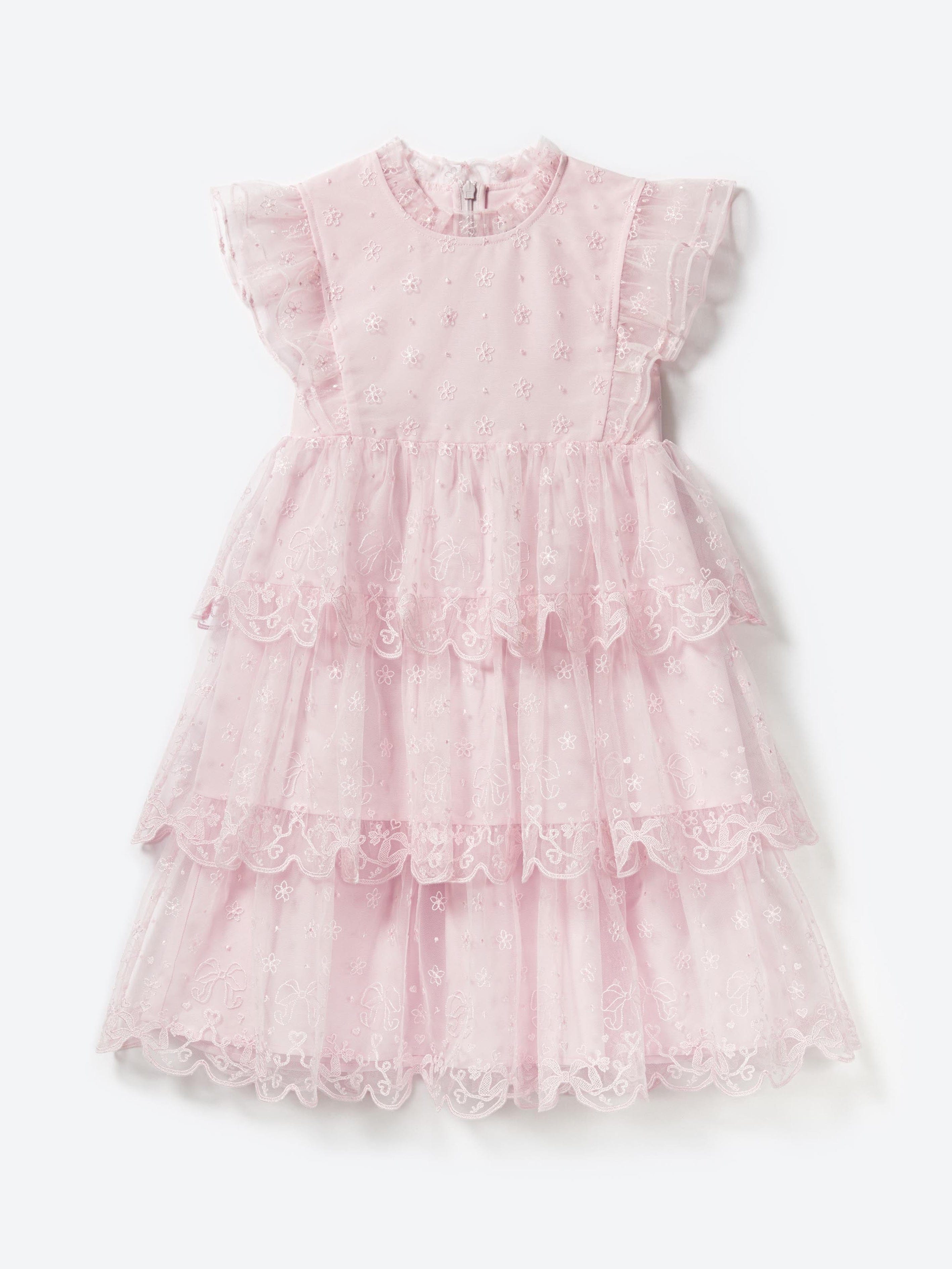 Self Portrait Girls Tulle Dress in Pink