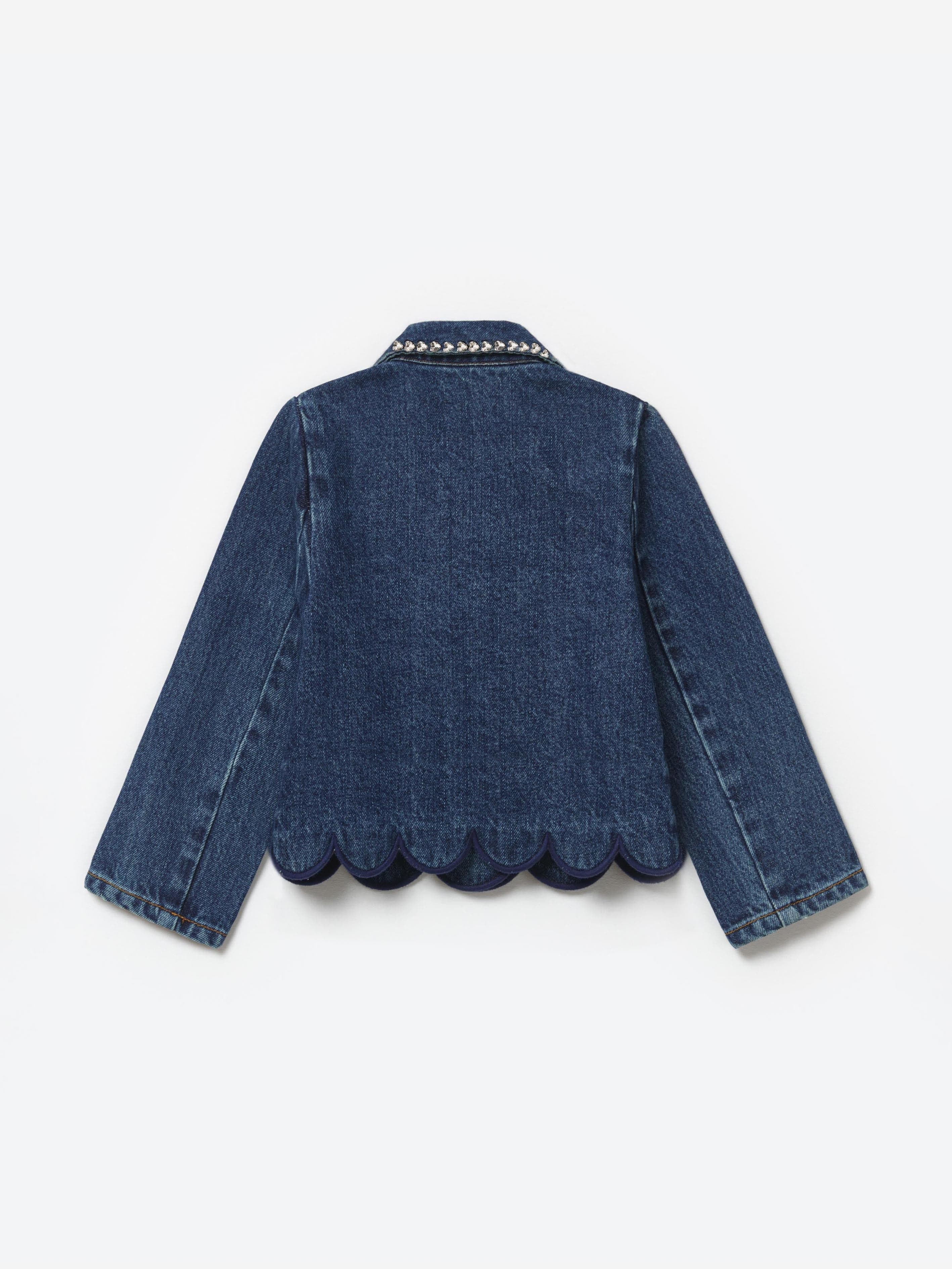 Self Portrait Girls Denim Jacket in Blue