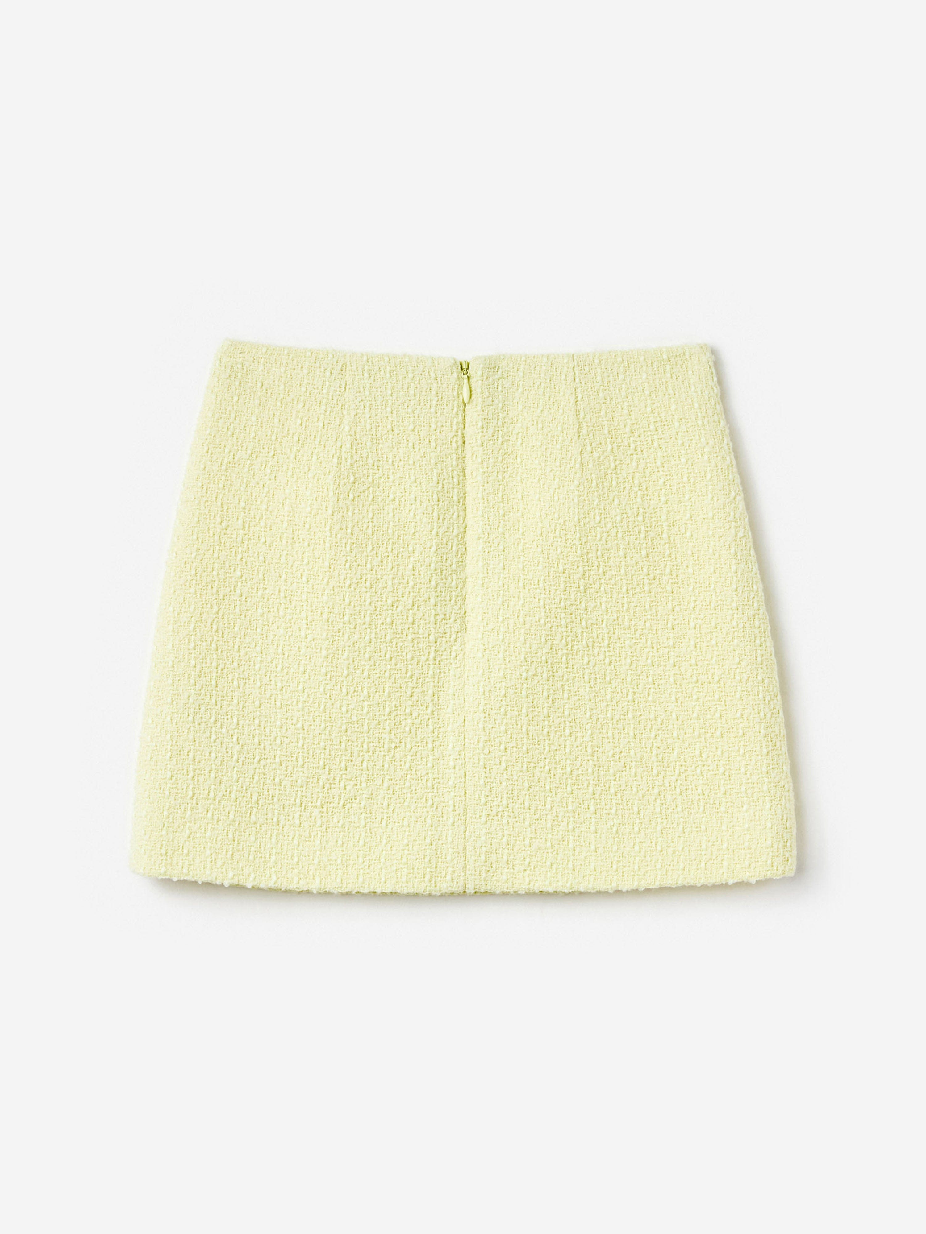 Self Portrait Girls Boucle Skirt in Yellow