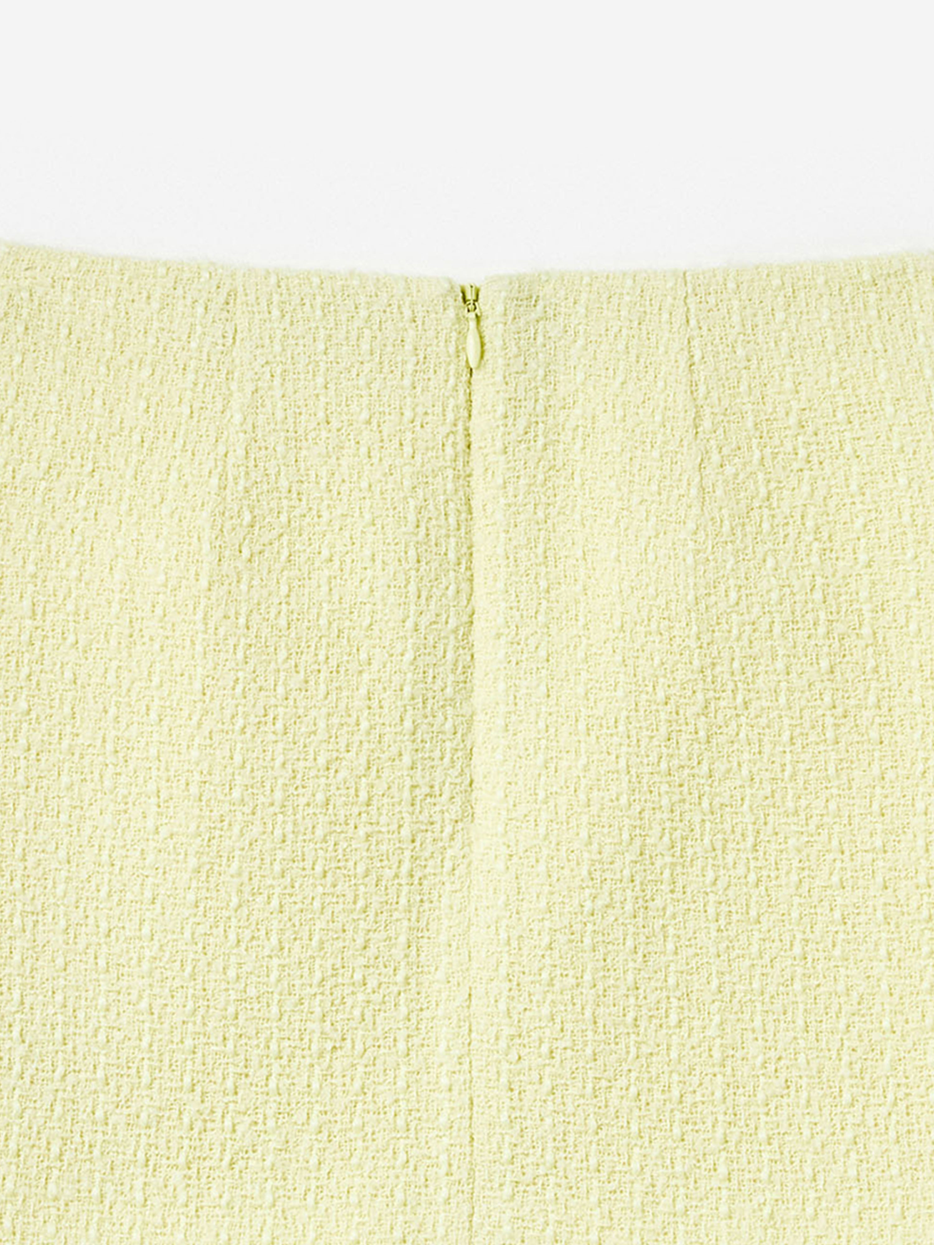 Self Portrait Girls Boucle Skirt in Yellow