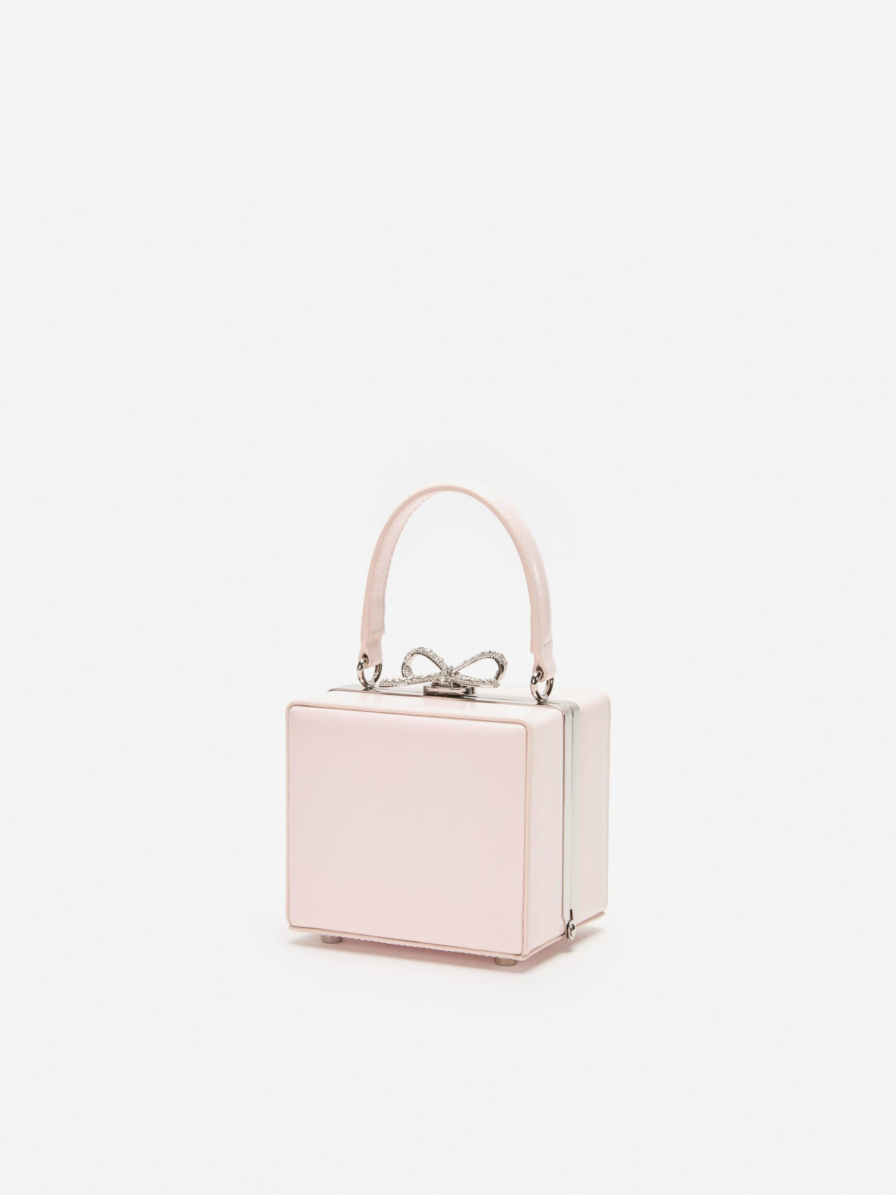 Self Portrait Girls Leather Micro Bag in Pink (10.5cm)