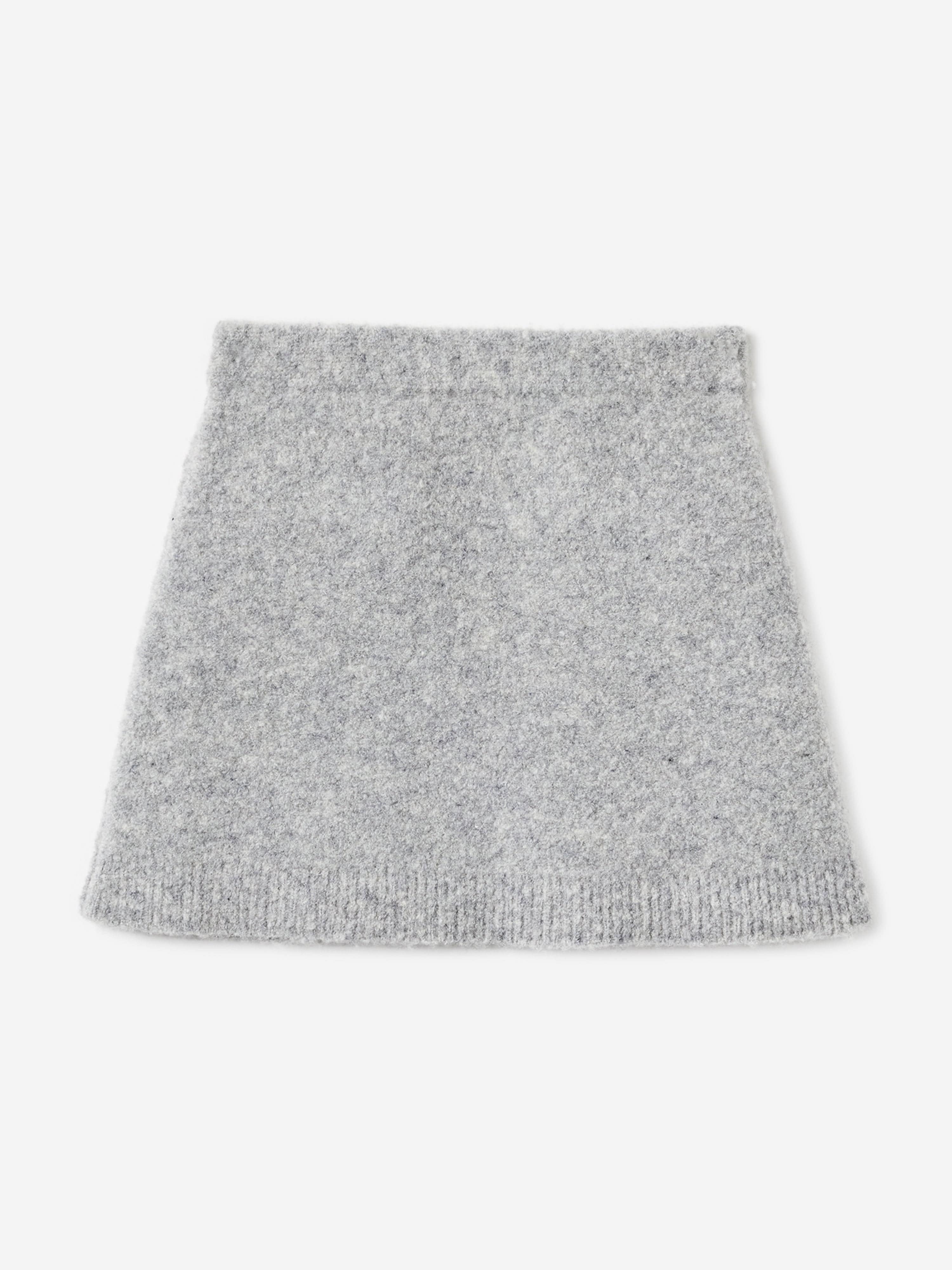 Self Portrait Girls Knitted Skirt in Grey