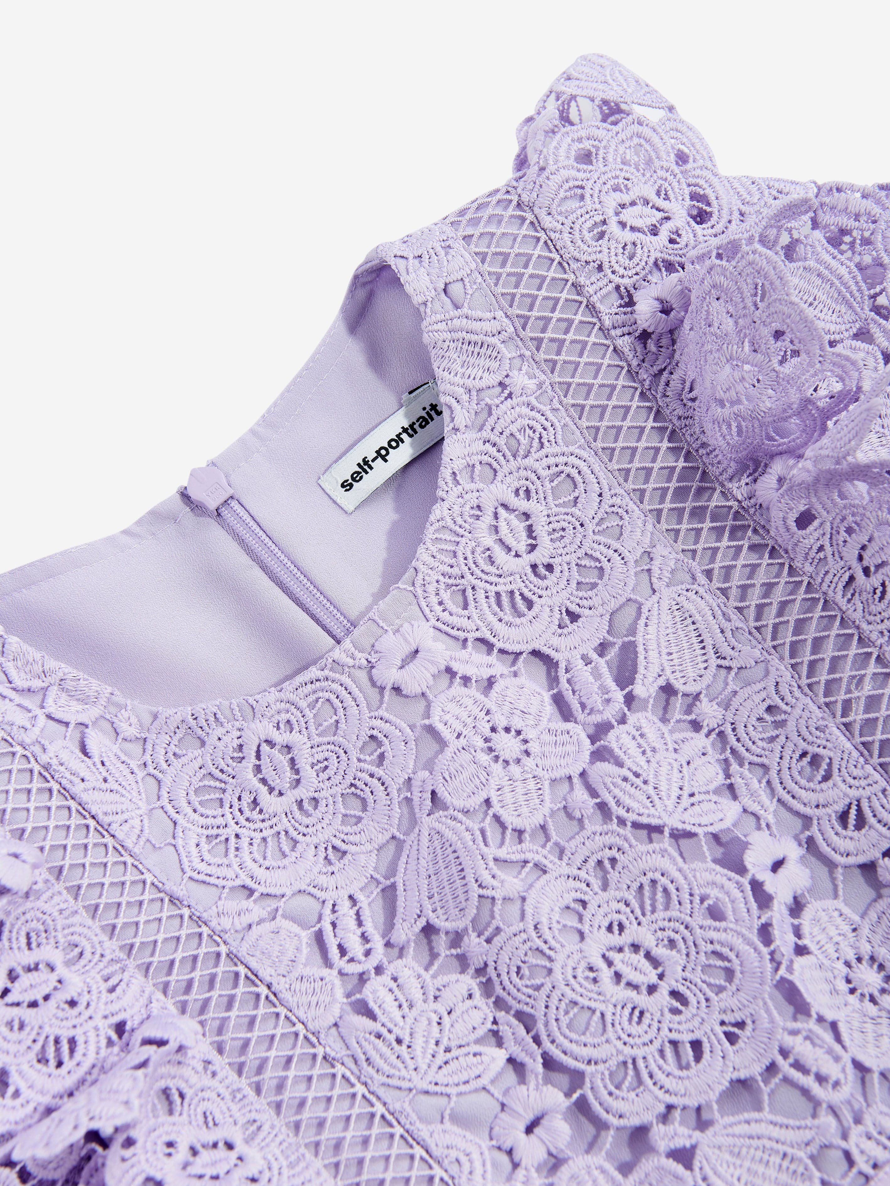 Self Portrait Girls Lace Dress in Purple