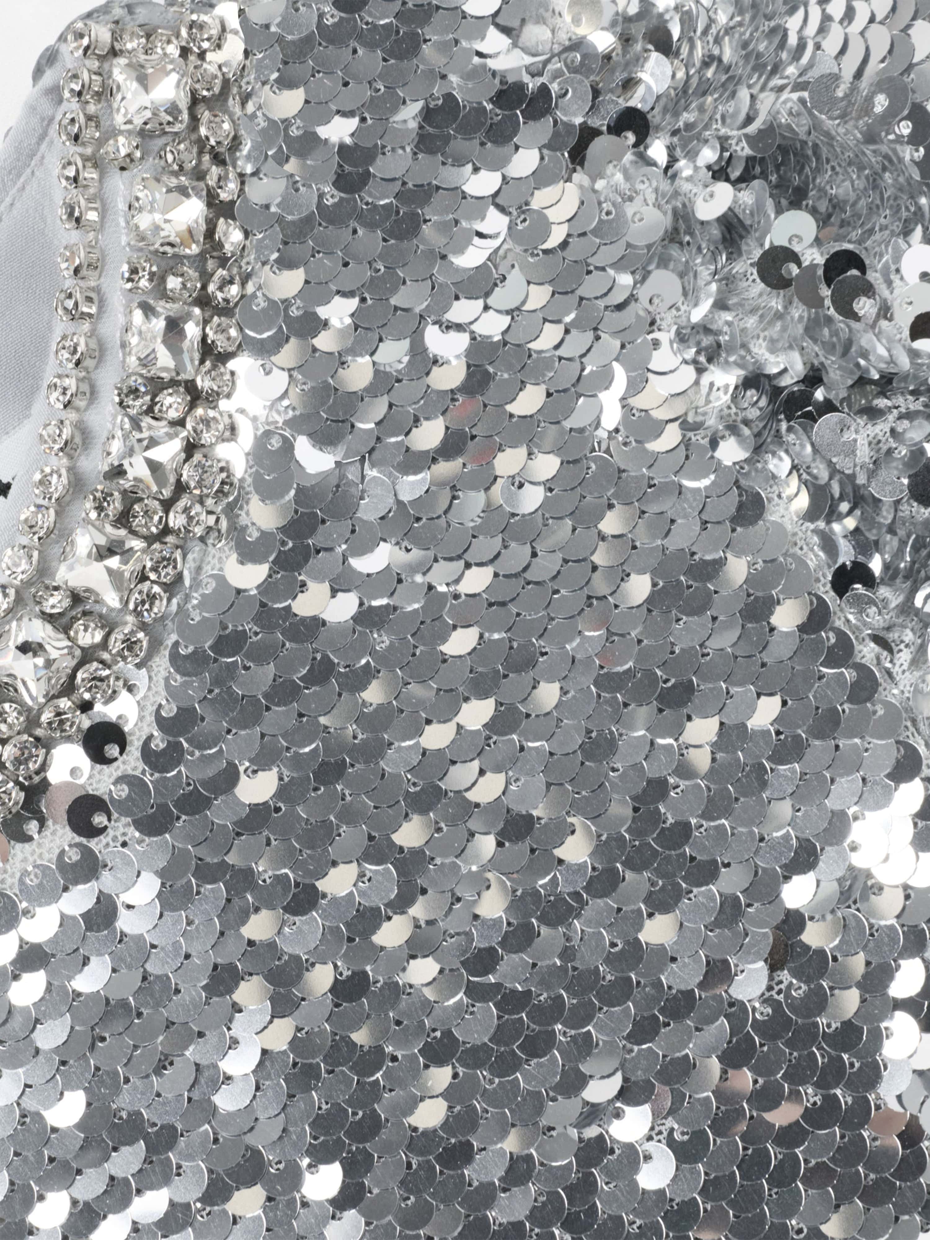 Self Portrait Girls Sequin Dress in Silver