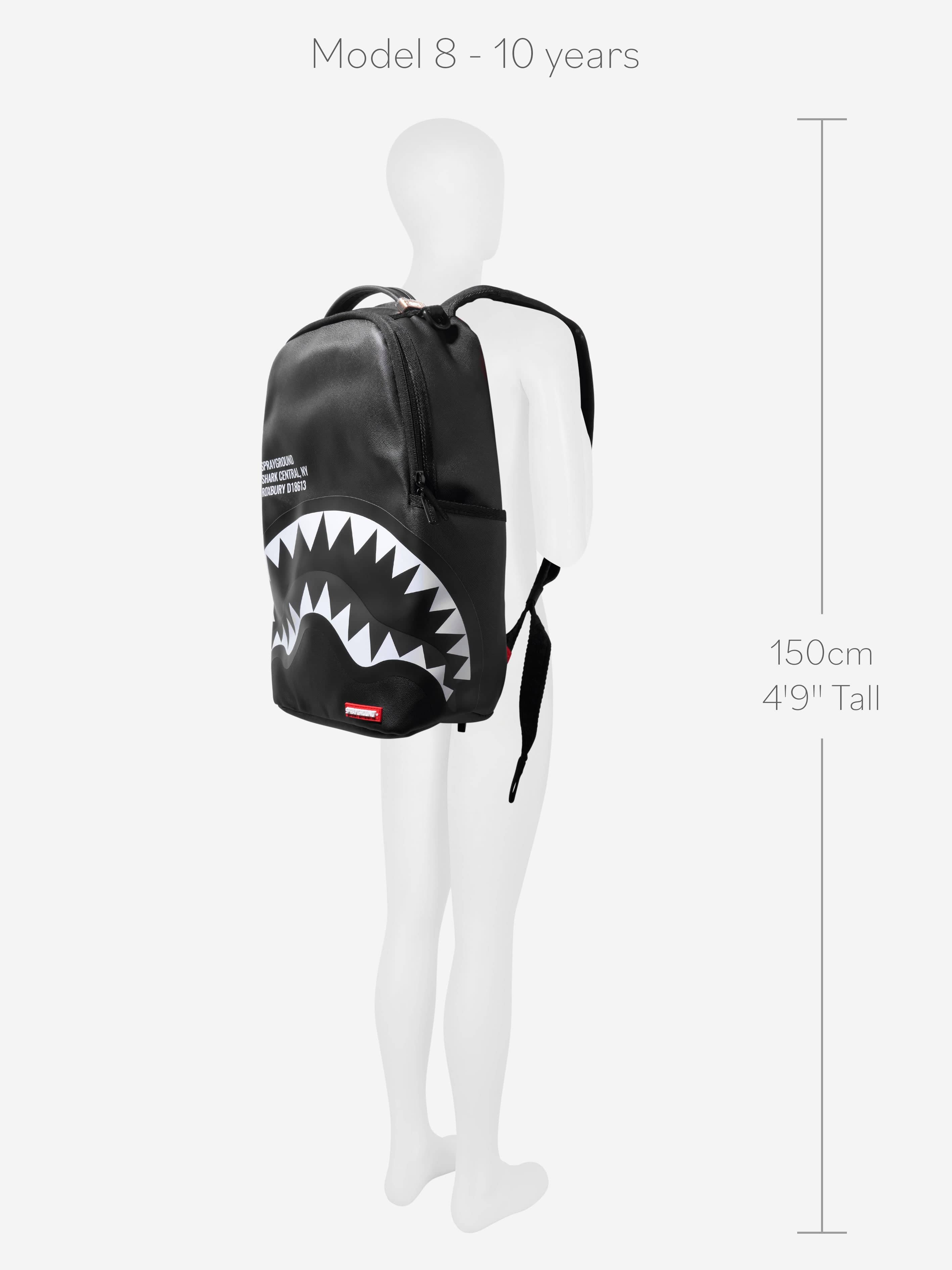 Sprayground Kids Sharks Central 2.0 SP DLXSV Backpack in Black