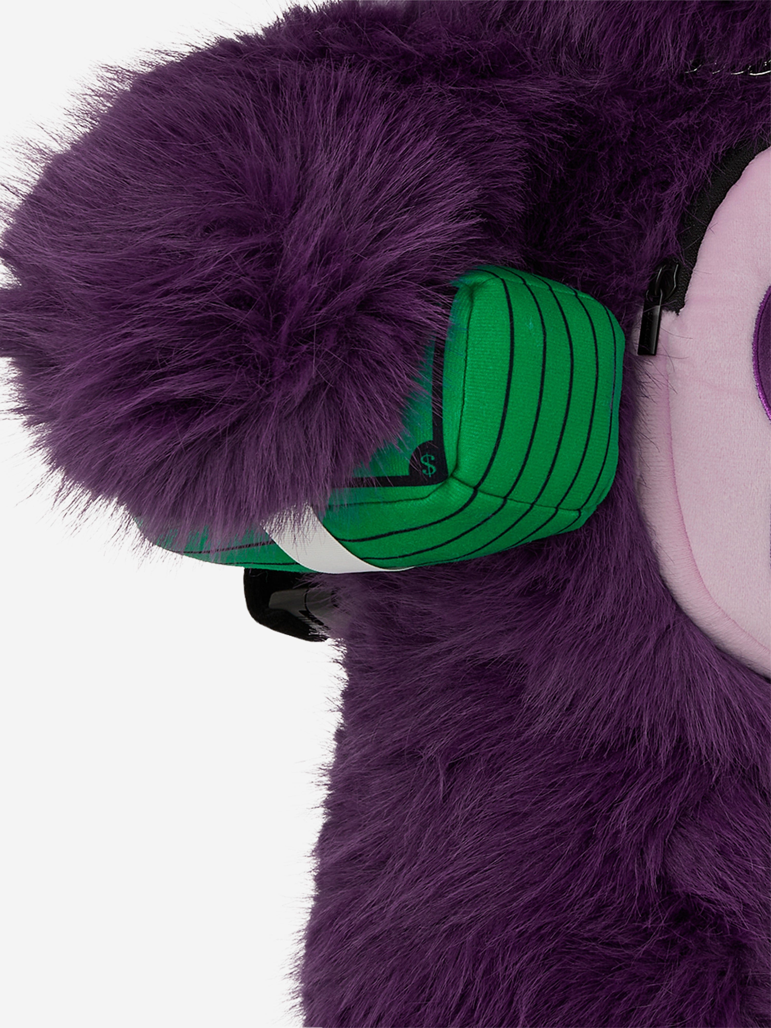 Sprayground Kids Fur Cray Money Bear Backpack in Purple (63cm)