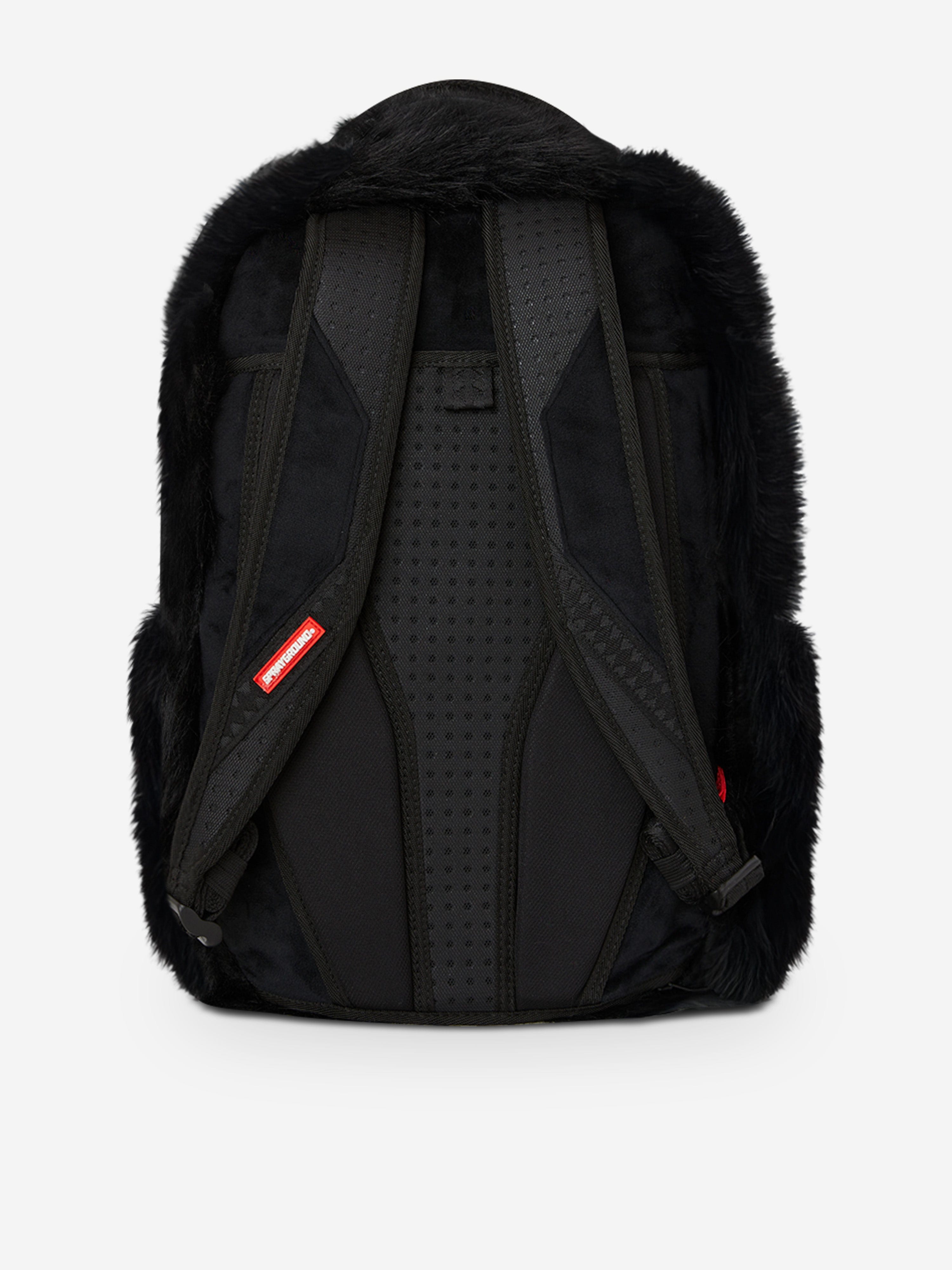 Sprayground Kids Fur Cray Backpack in Black (45cm)