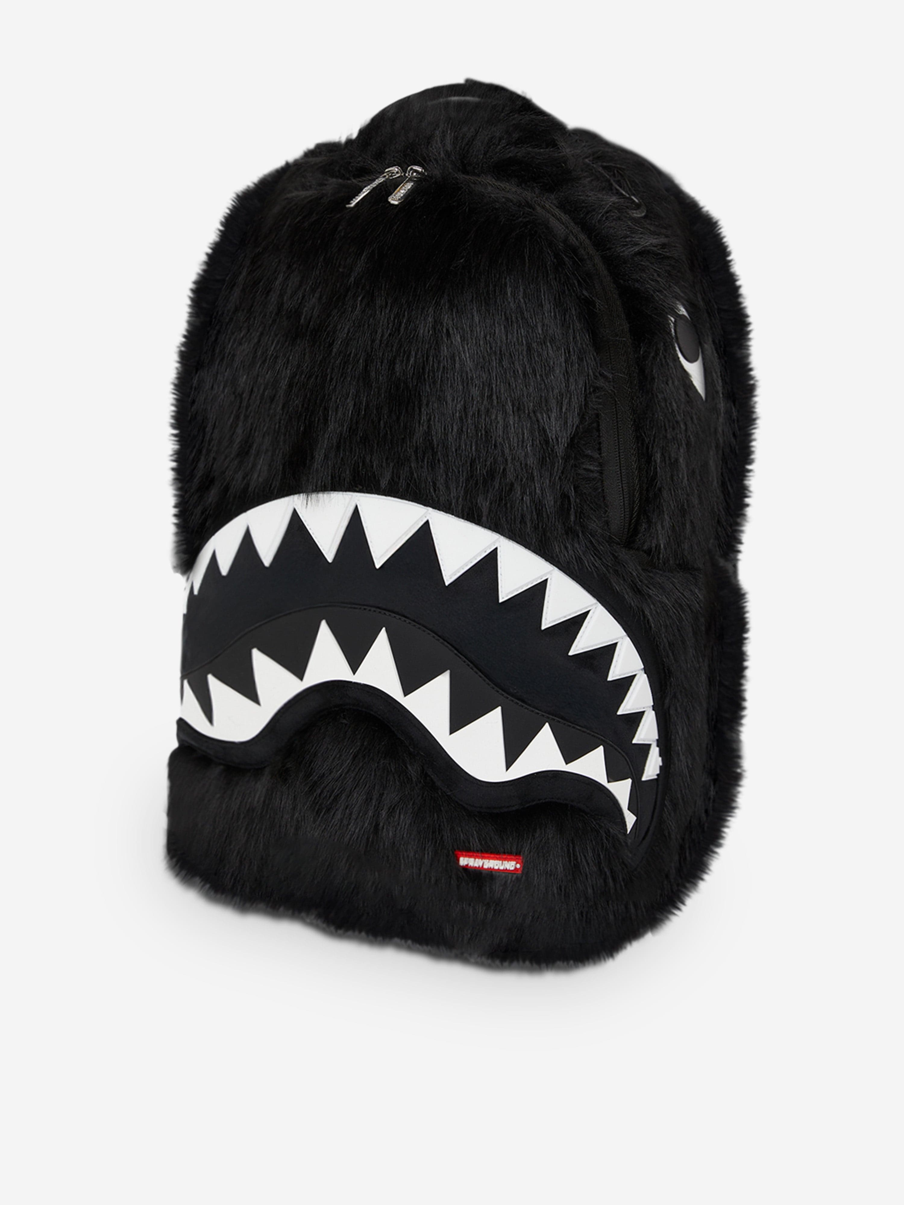 Sprayground Kids Fur Cray Backpack in Black (45cm)