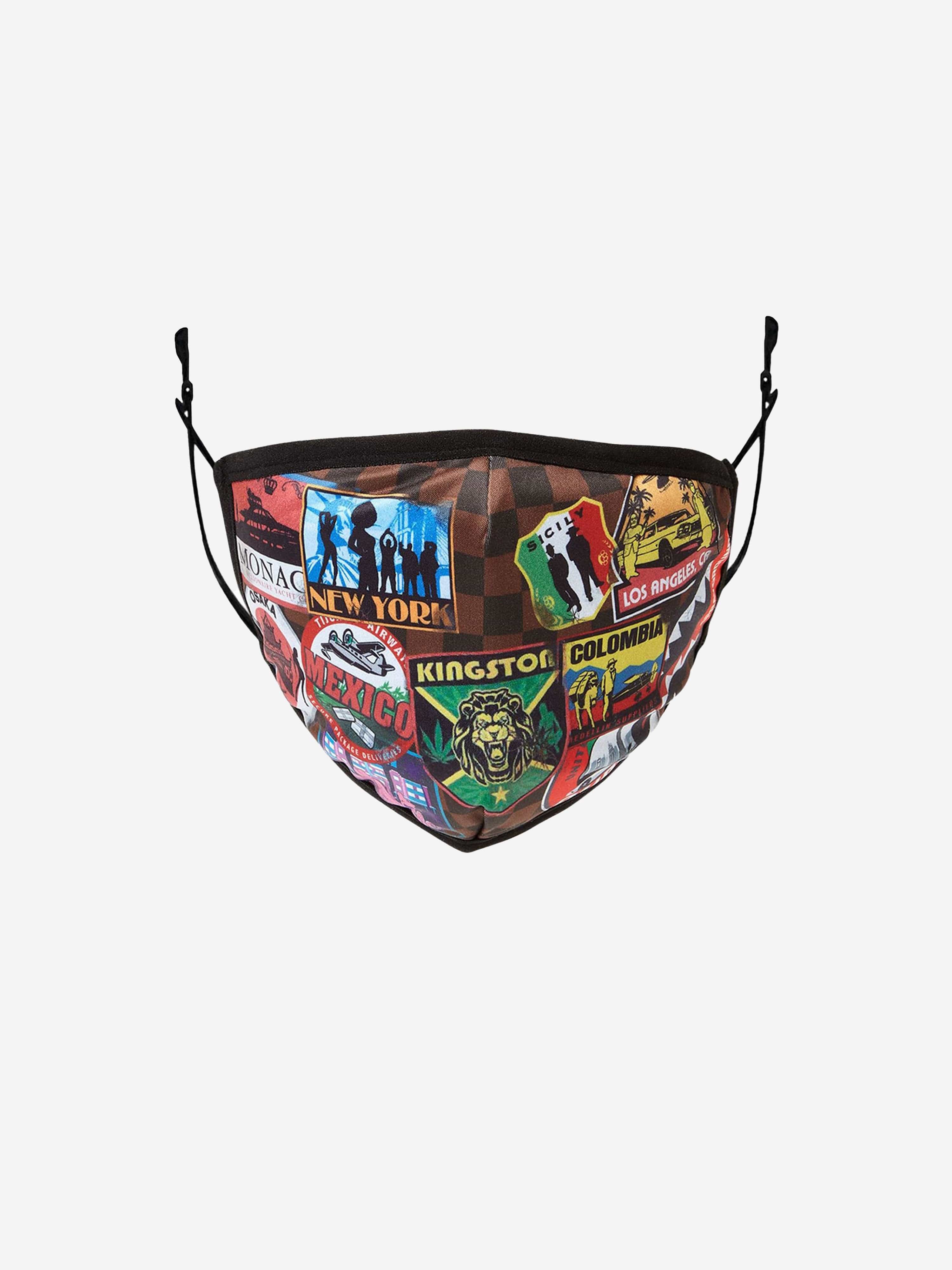 Sprayground Travel Patches Face Mask