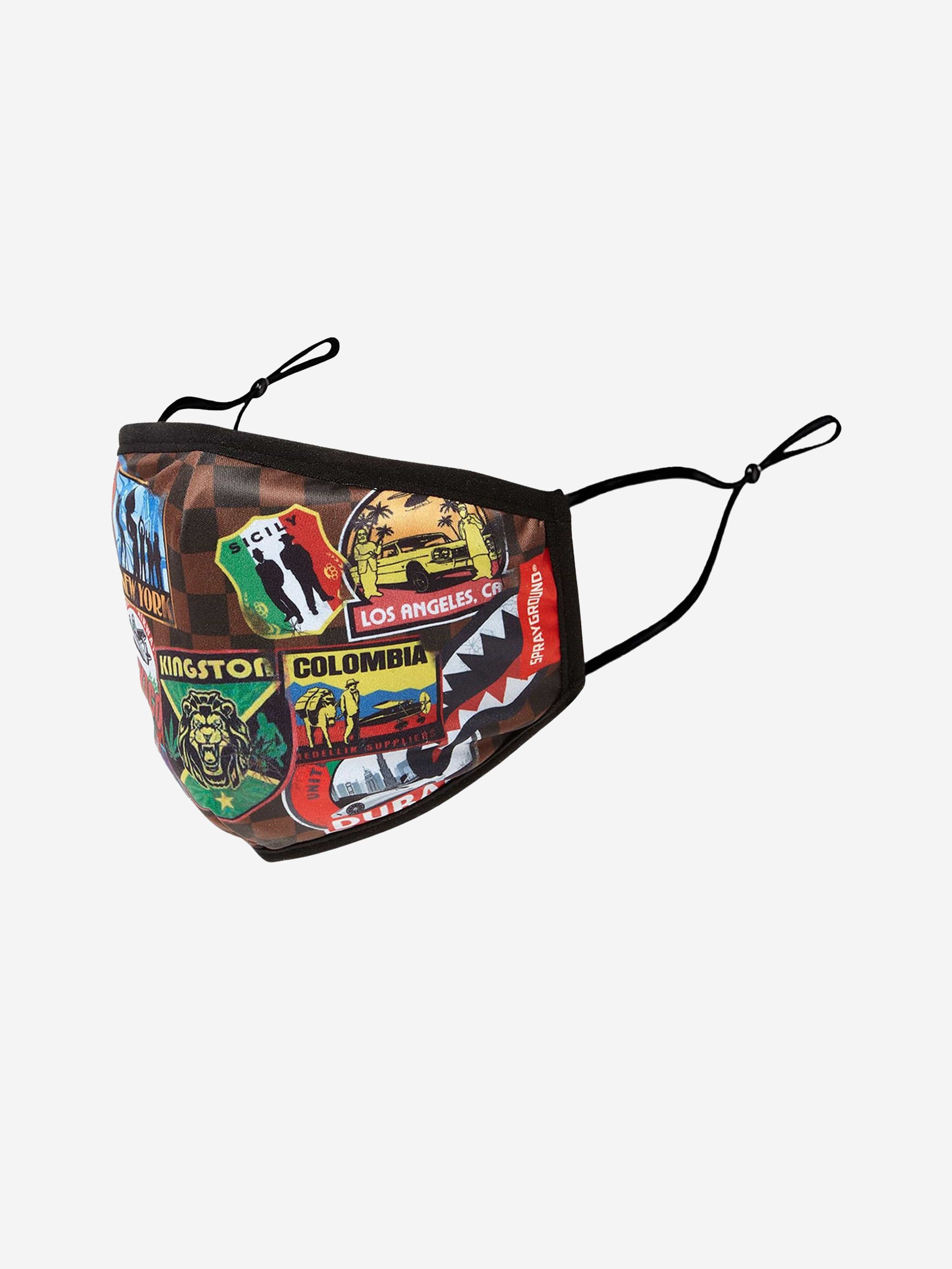 Sprayground Travel Patches Face Mask