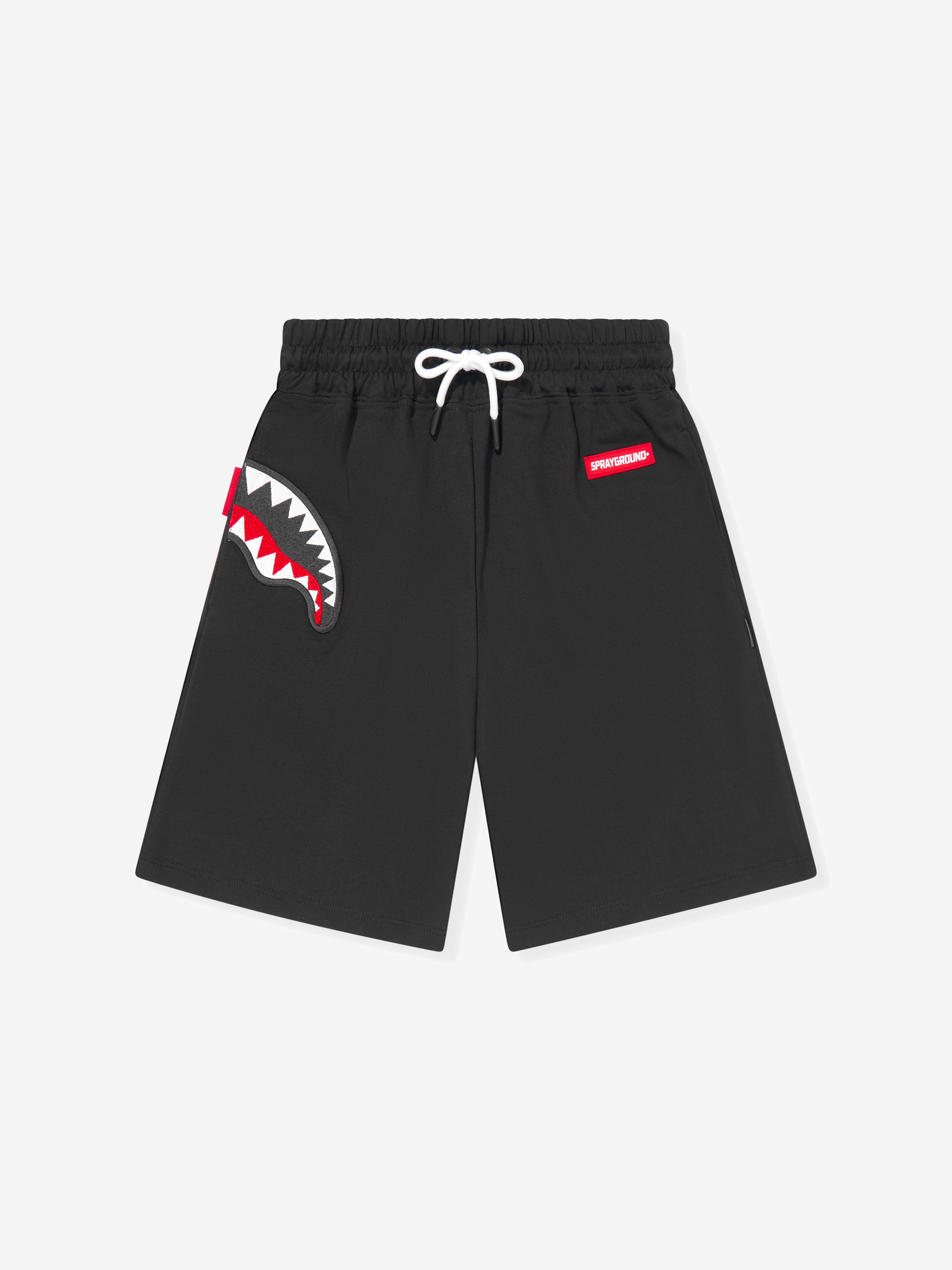 Sprayground Boys Label Shark Shorts in Black