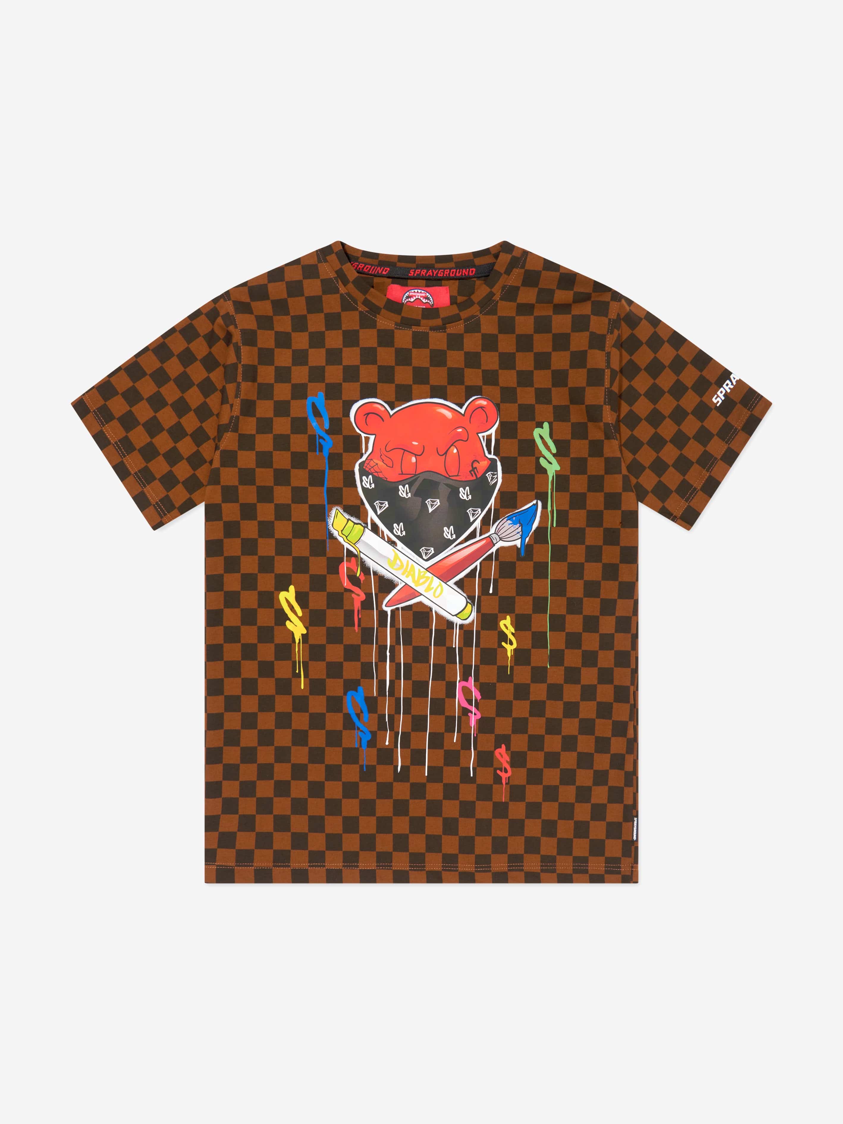 Sprayground Boys Diablo Bear Head T-Shirt in Multicolour