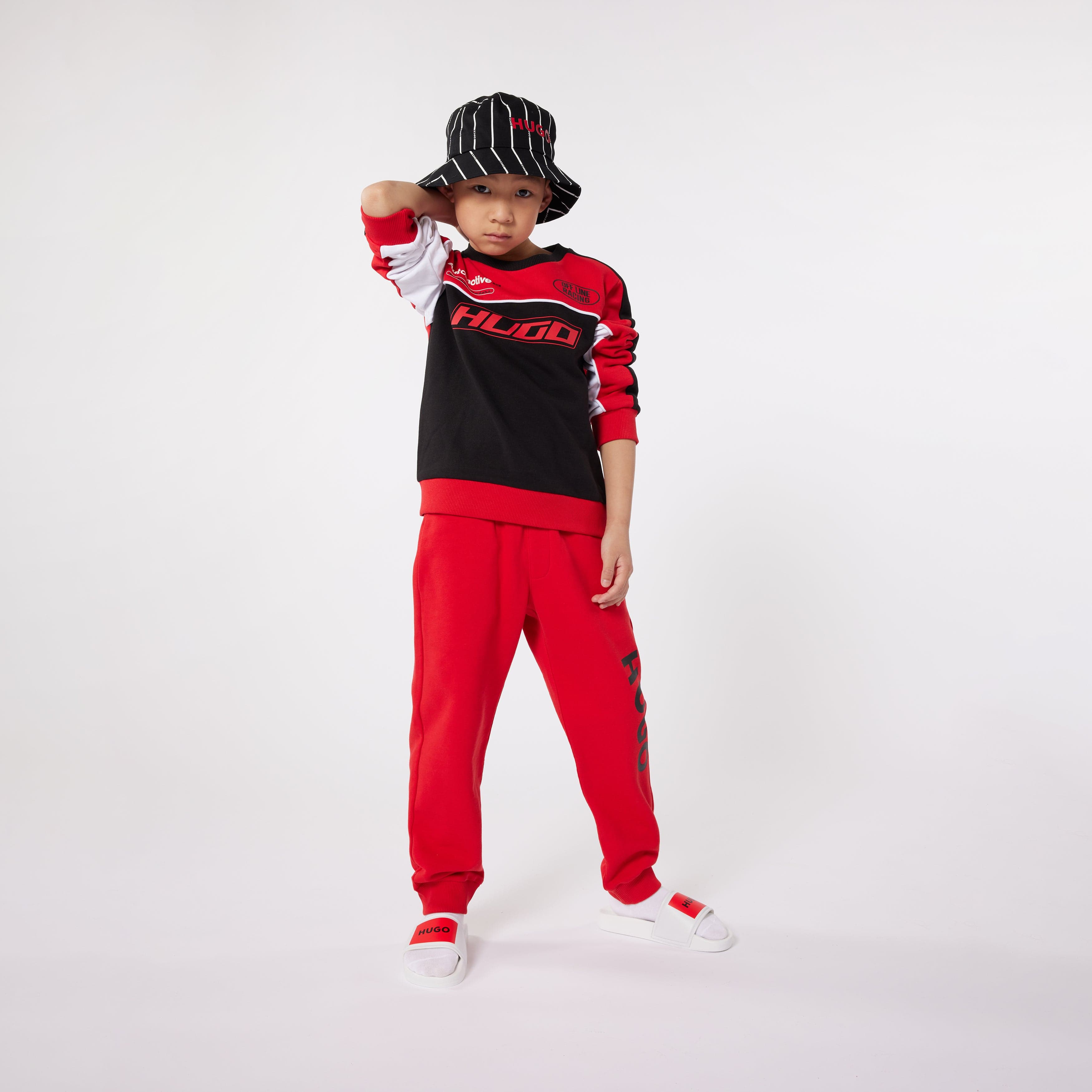 Hugo Boys Racing Sweatshirt in Red