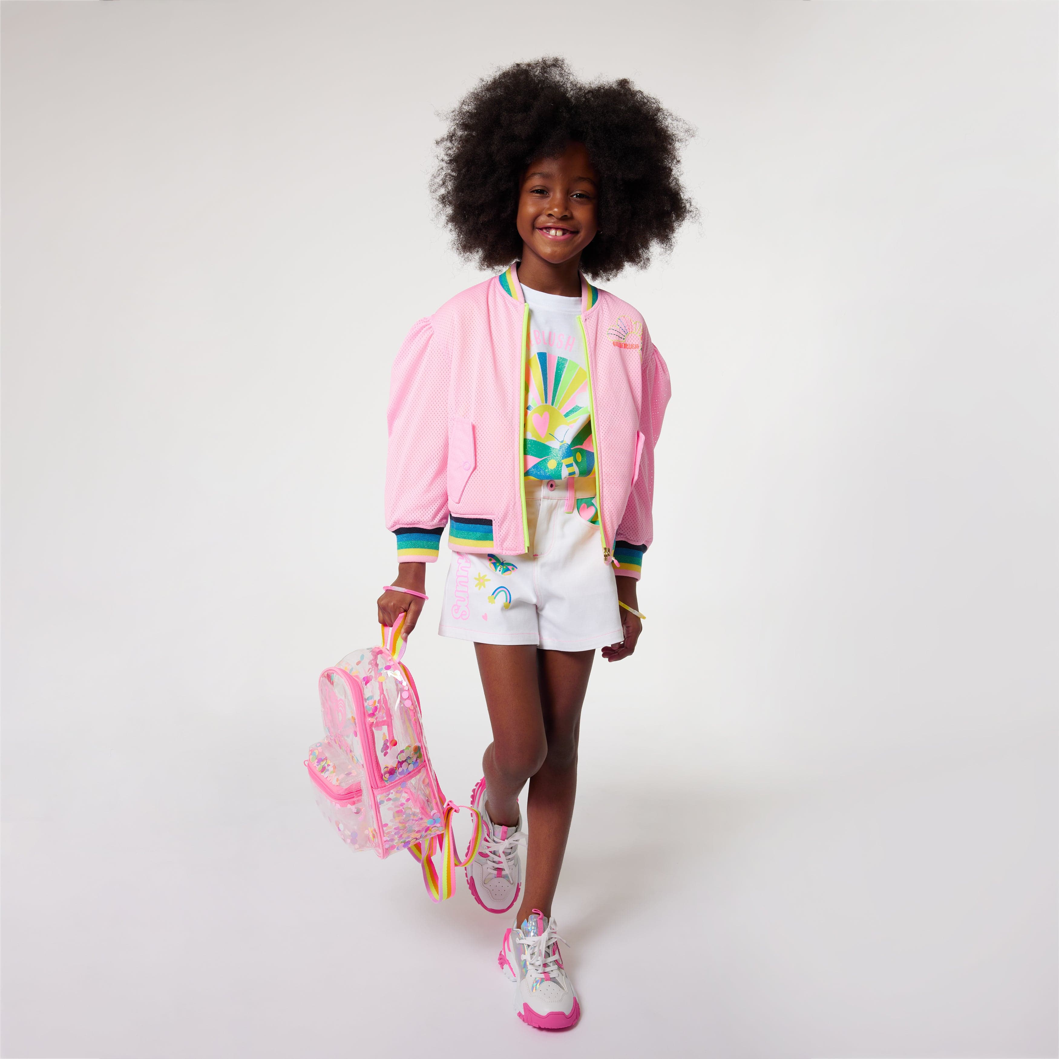 Billieblush Girls Bomber Jacket in Pink