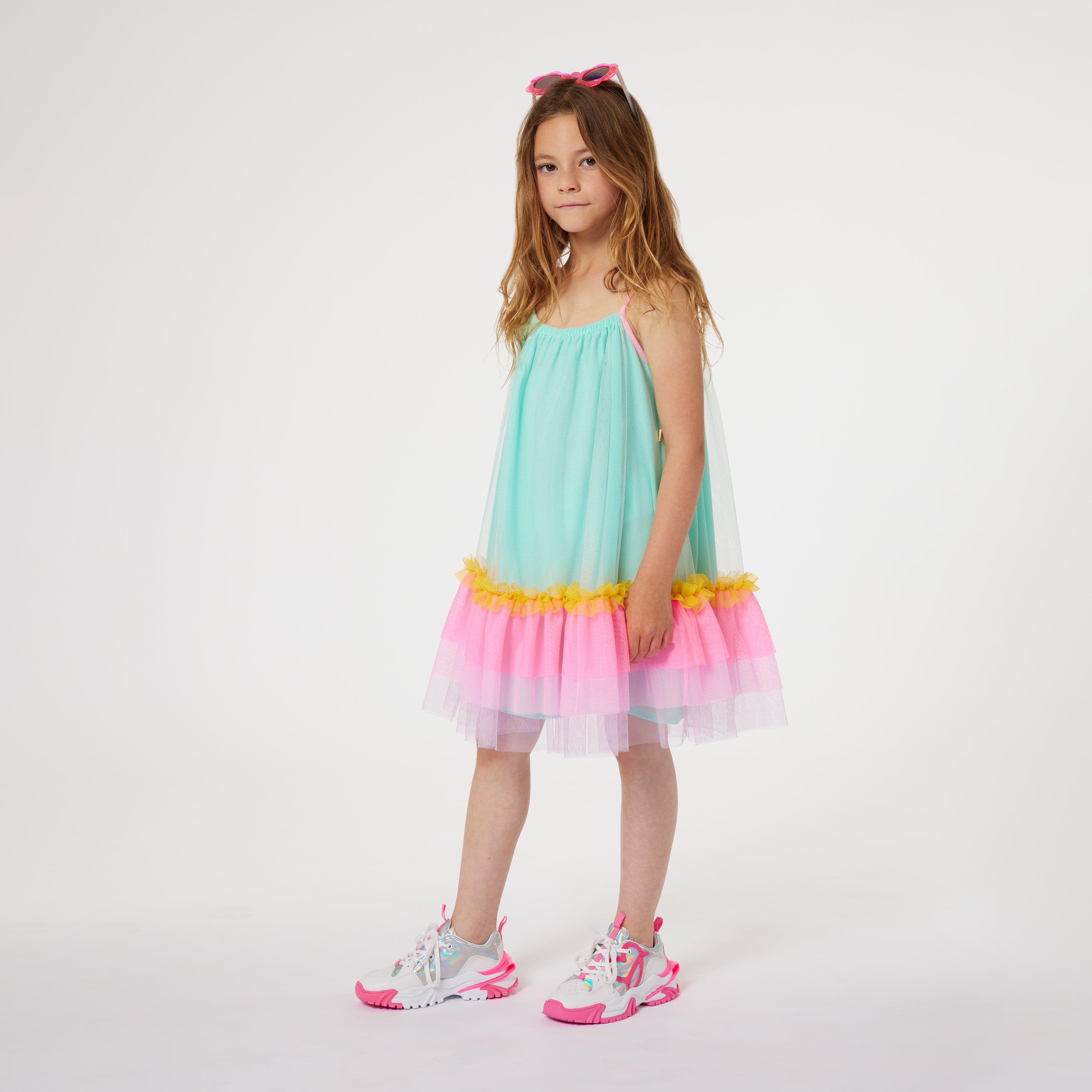 Billieblush Girls Sleeveless Dress in Green