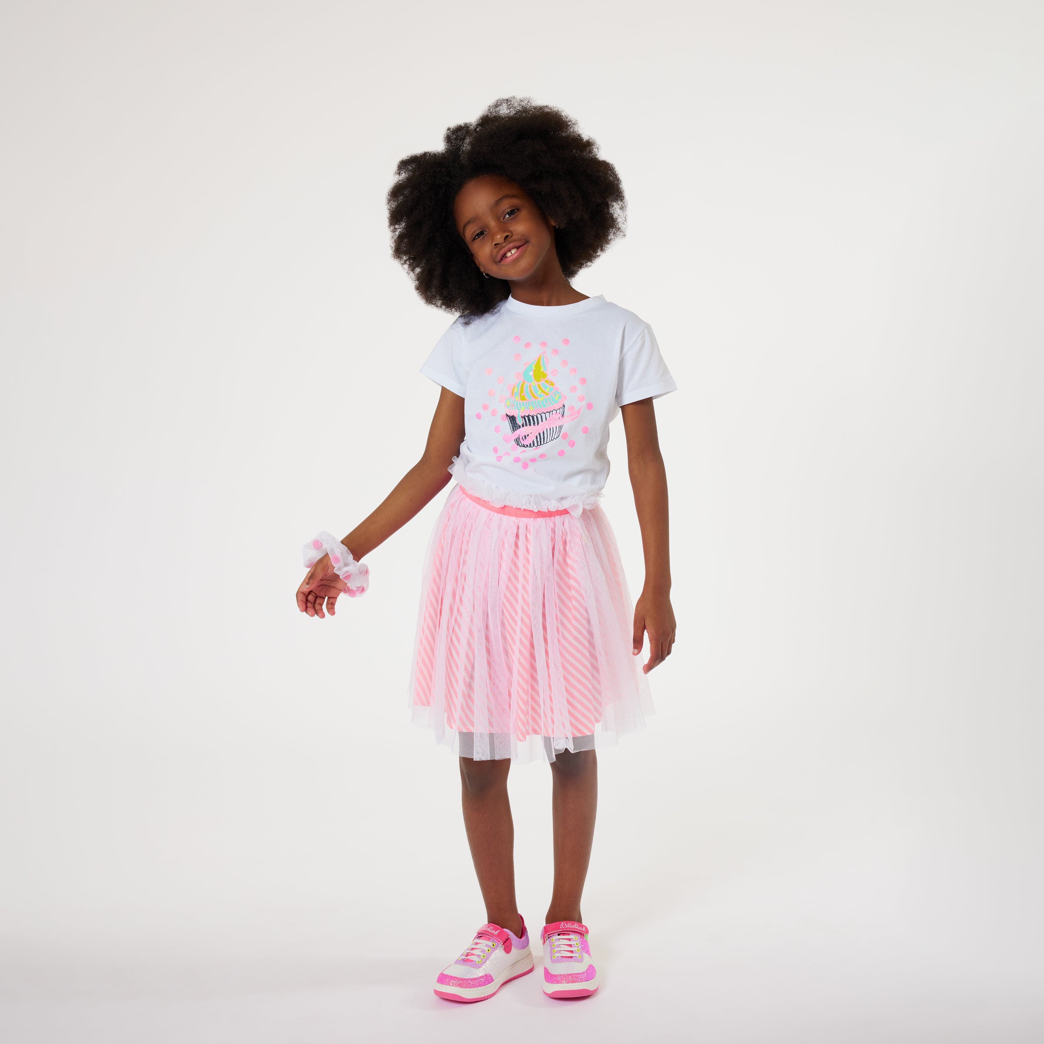 Billieblush Girls T-Shirt With Bracelet in White