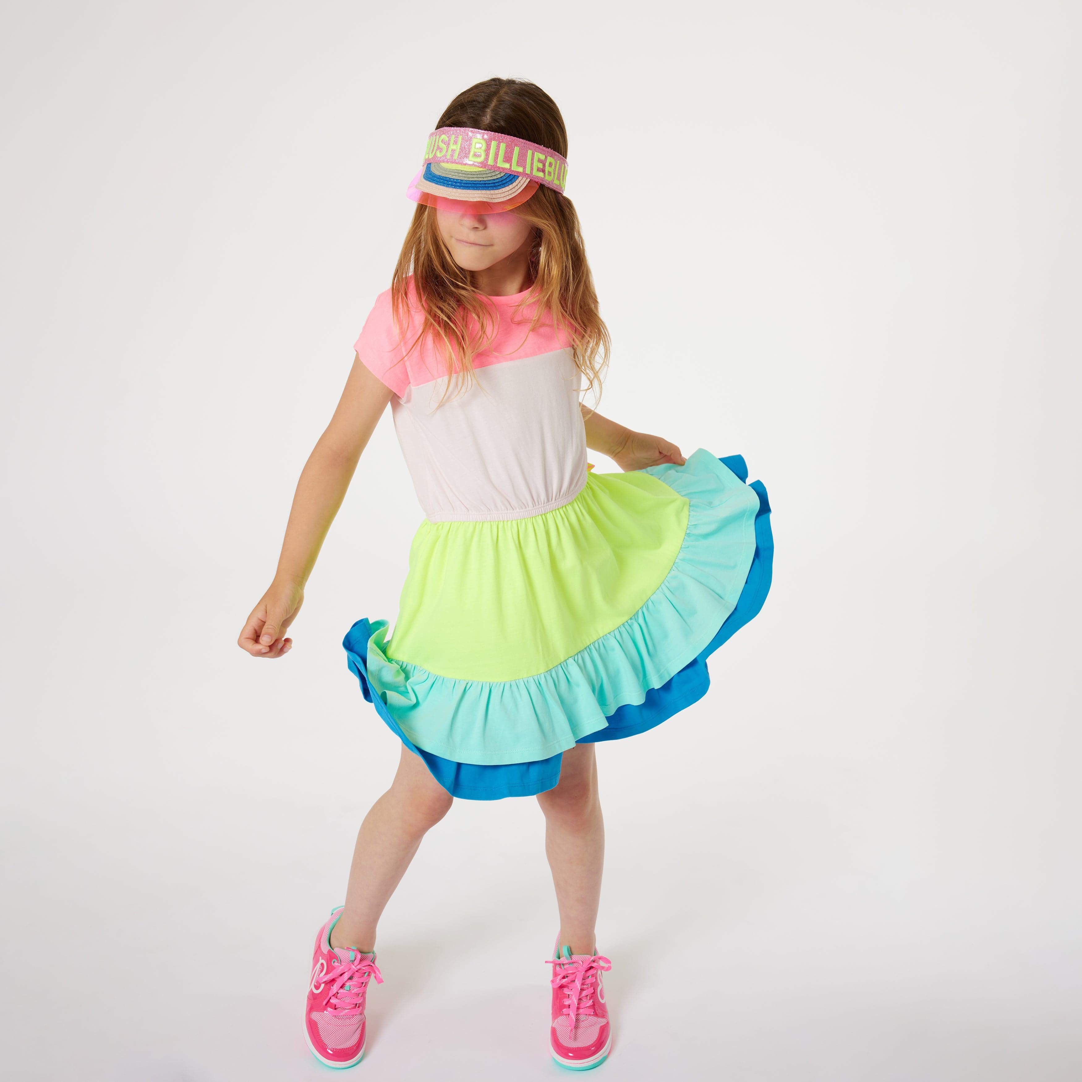 Billieblush Girls Rainbow Visor in Pink