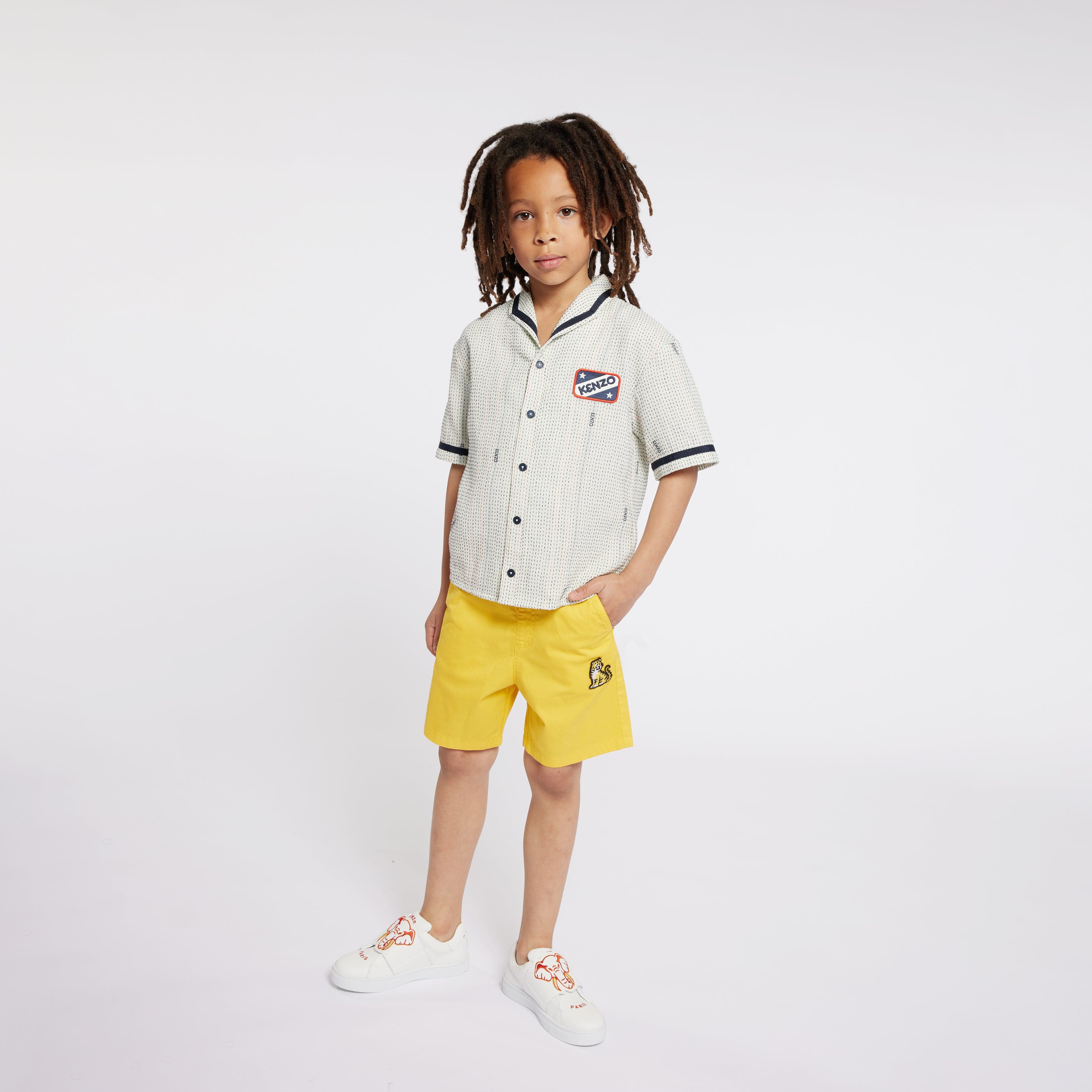 KENZO Boys Kotora Bermuda Shorts in Yellow