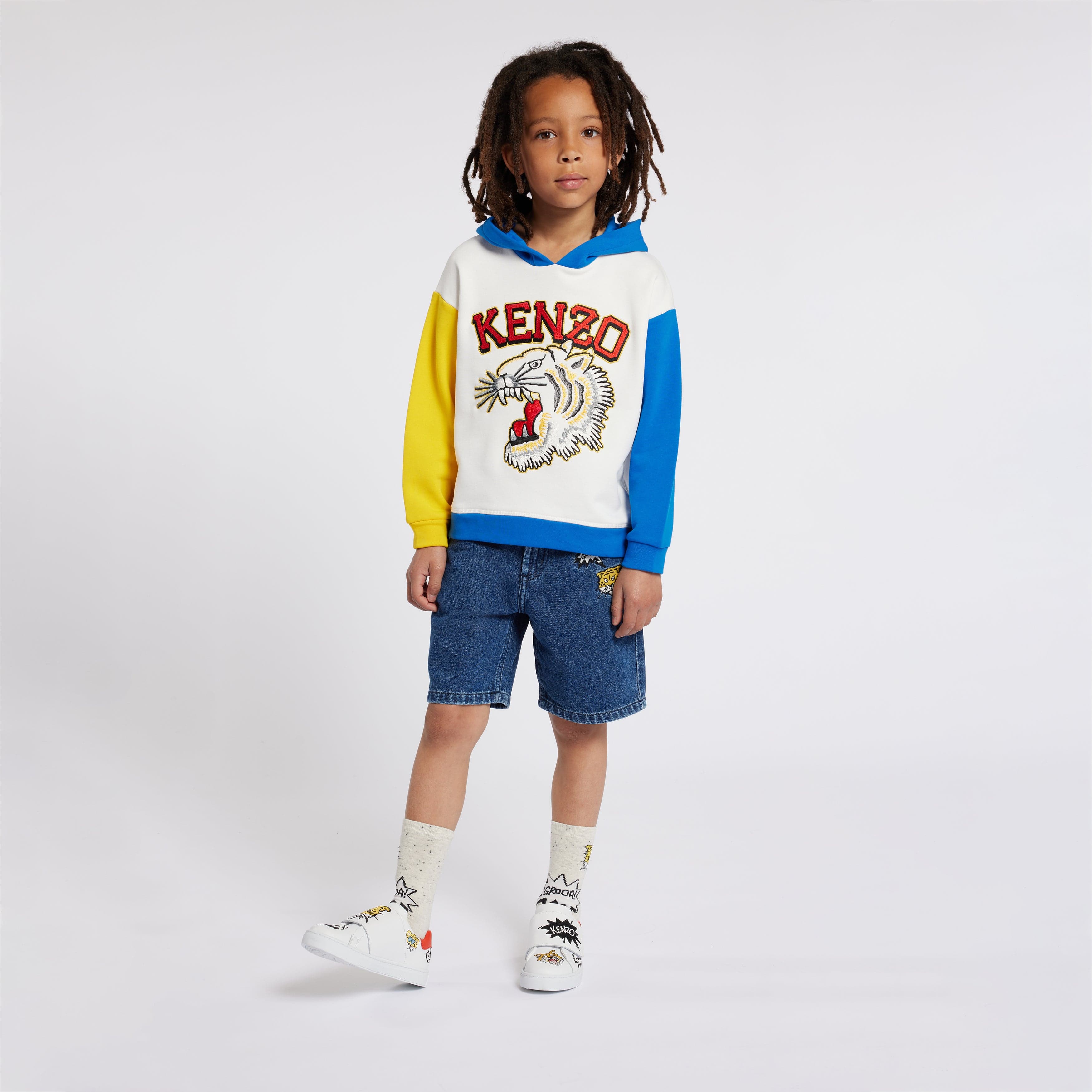 KENZO Boys Denim Bermuda Shorts in Blue