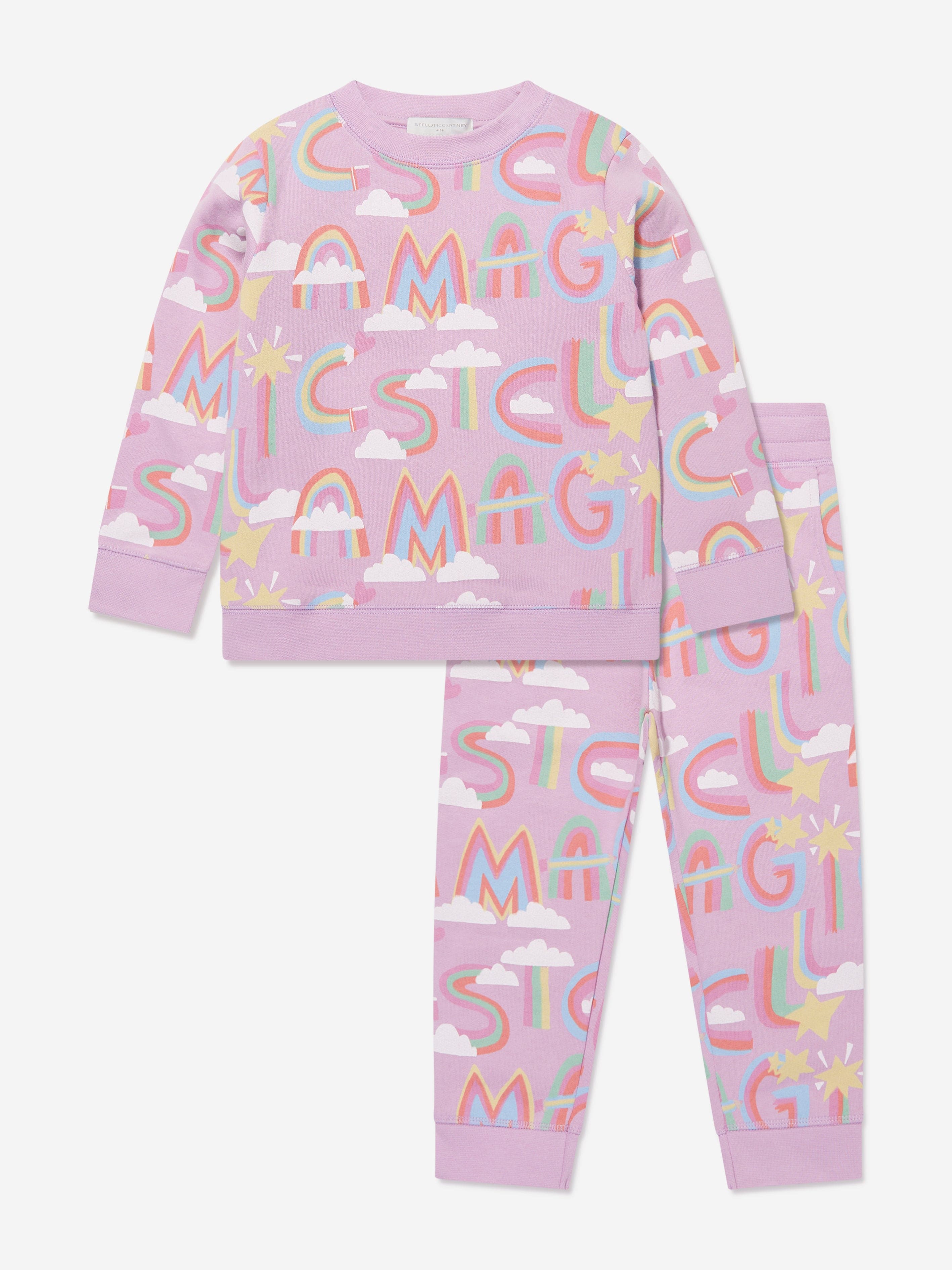 Stella McCartney Girls Logo Tracksuit in Pink