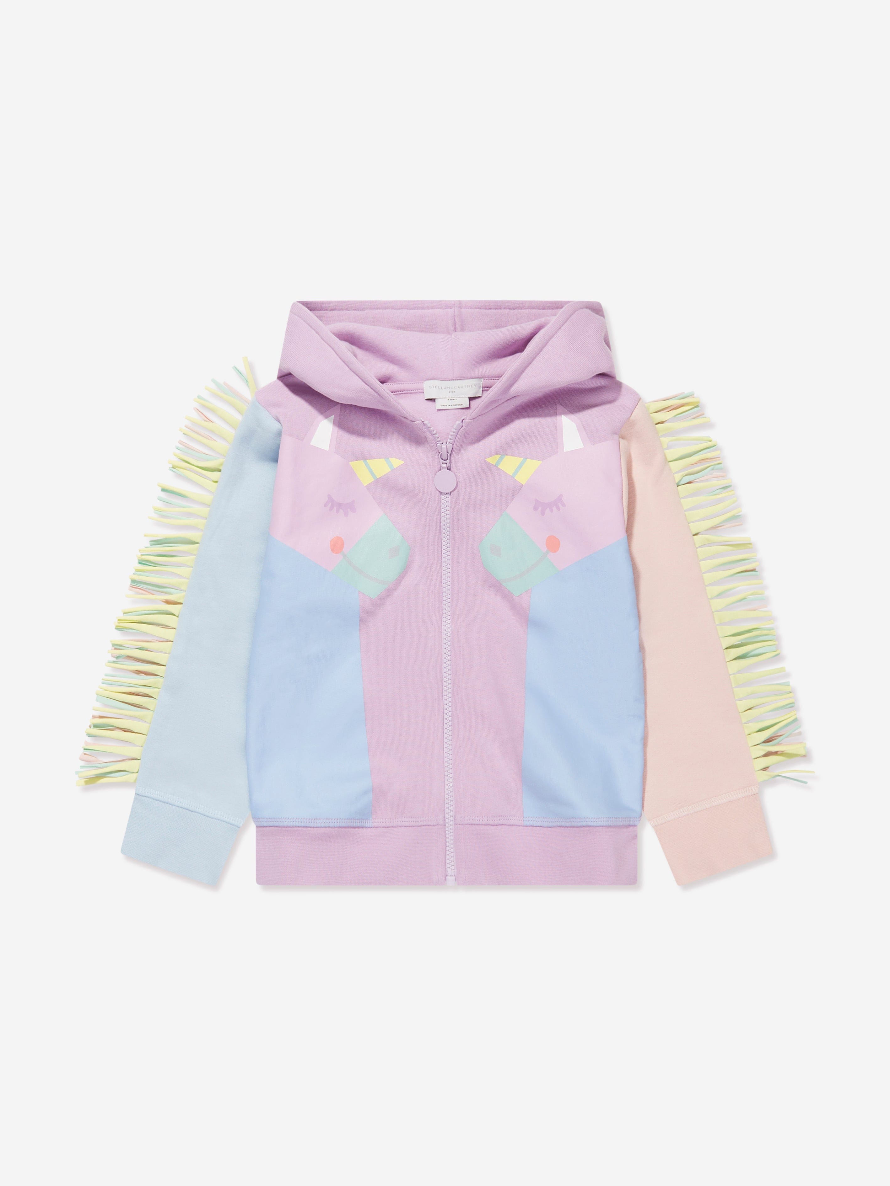 Stella McCartney Girls Unicorn Zip Up Top in Pink