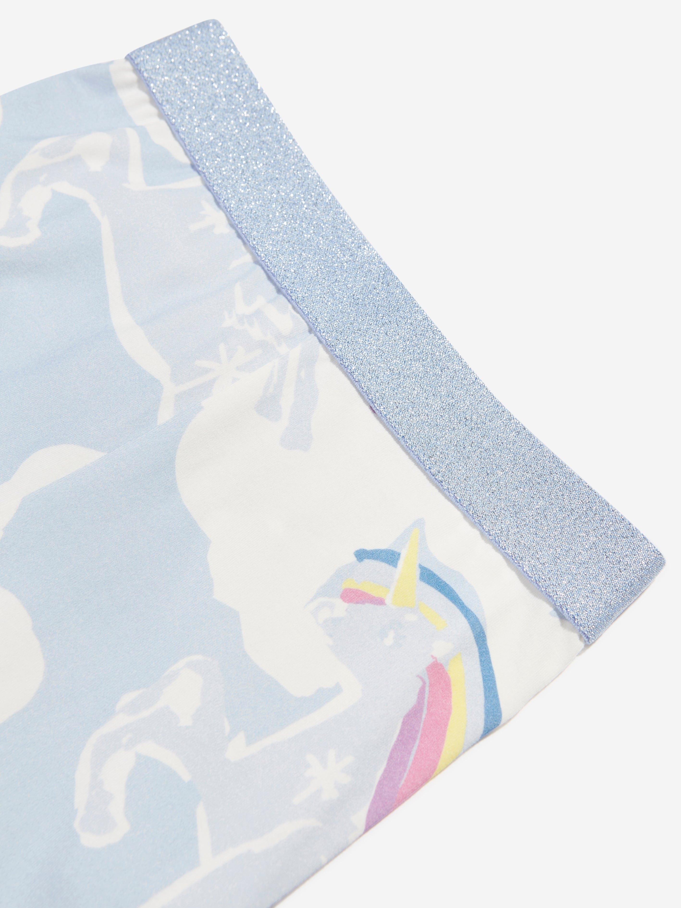 Stella McCartney Girls Unicorn Leggings in Blue