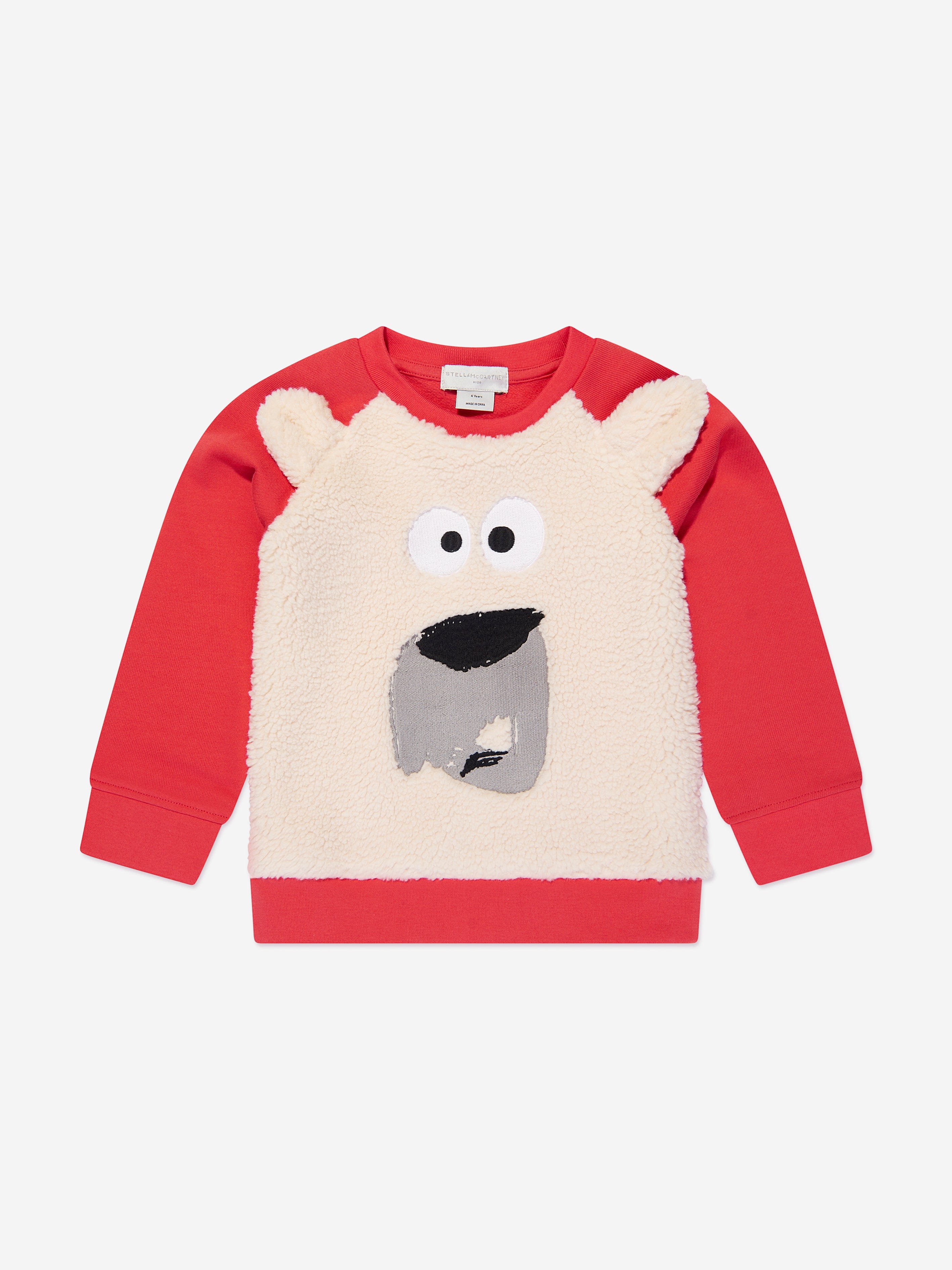 Stella McCartney Boys Bear Sweatshirt in Red