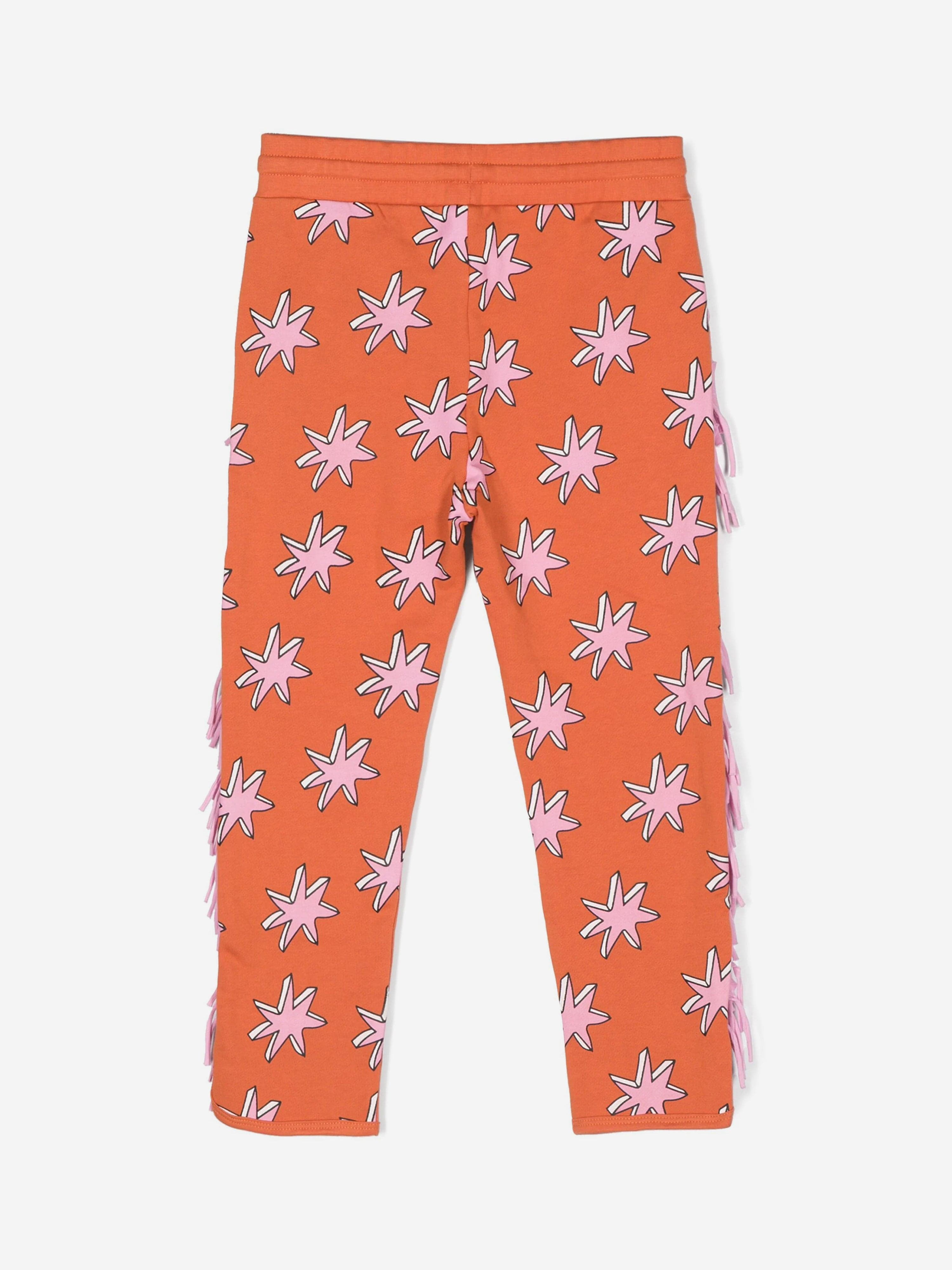 Stella McCartney Girls Fringed Joggers in Orange