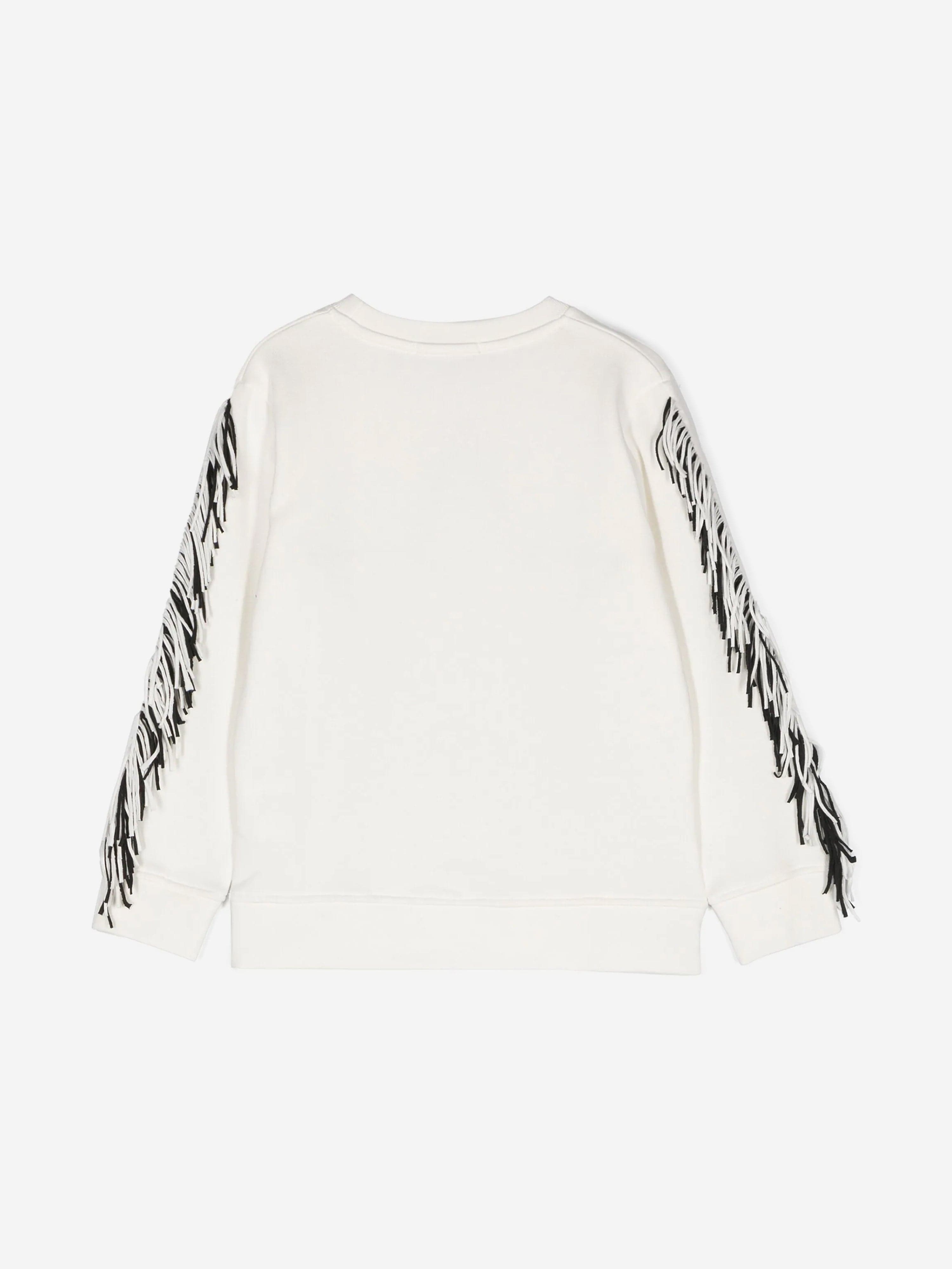 Stella McCartney Girls Tassel Star Sweatshirt in Ivory