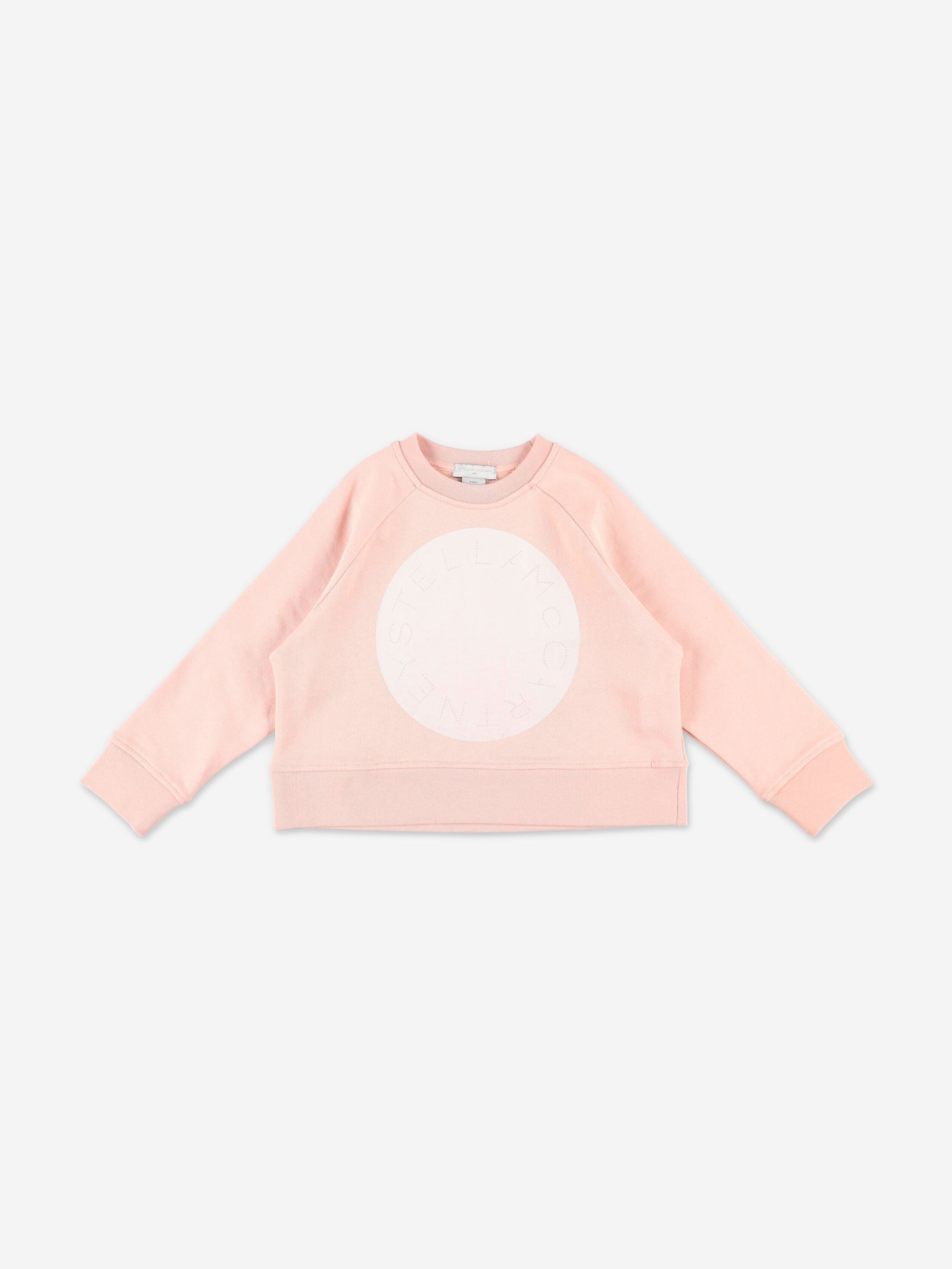 Stella McCartney Girls Circle Logo Sweatshirt in Pink