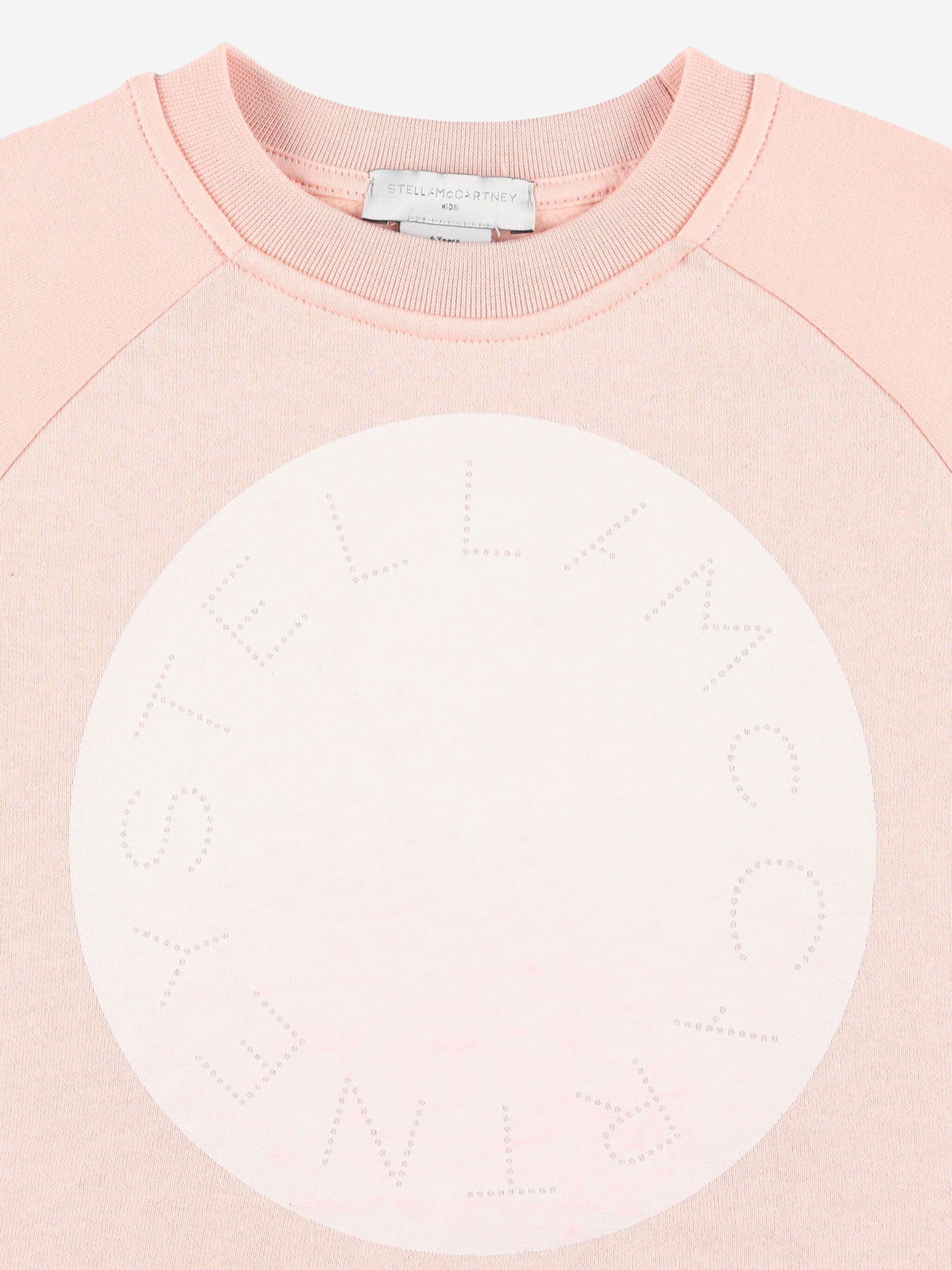 Stella McCartney Girls Circle Logo Sweatshirt in Pink