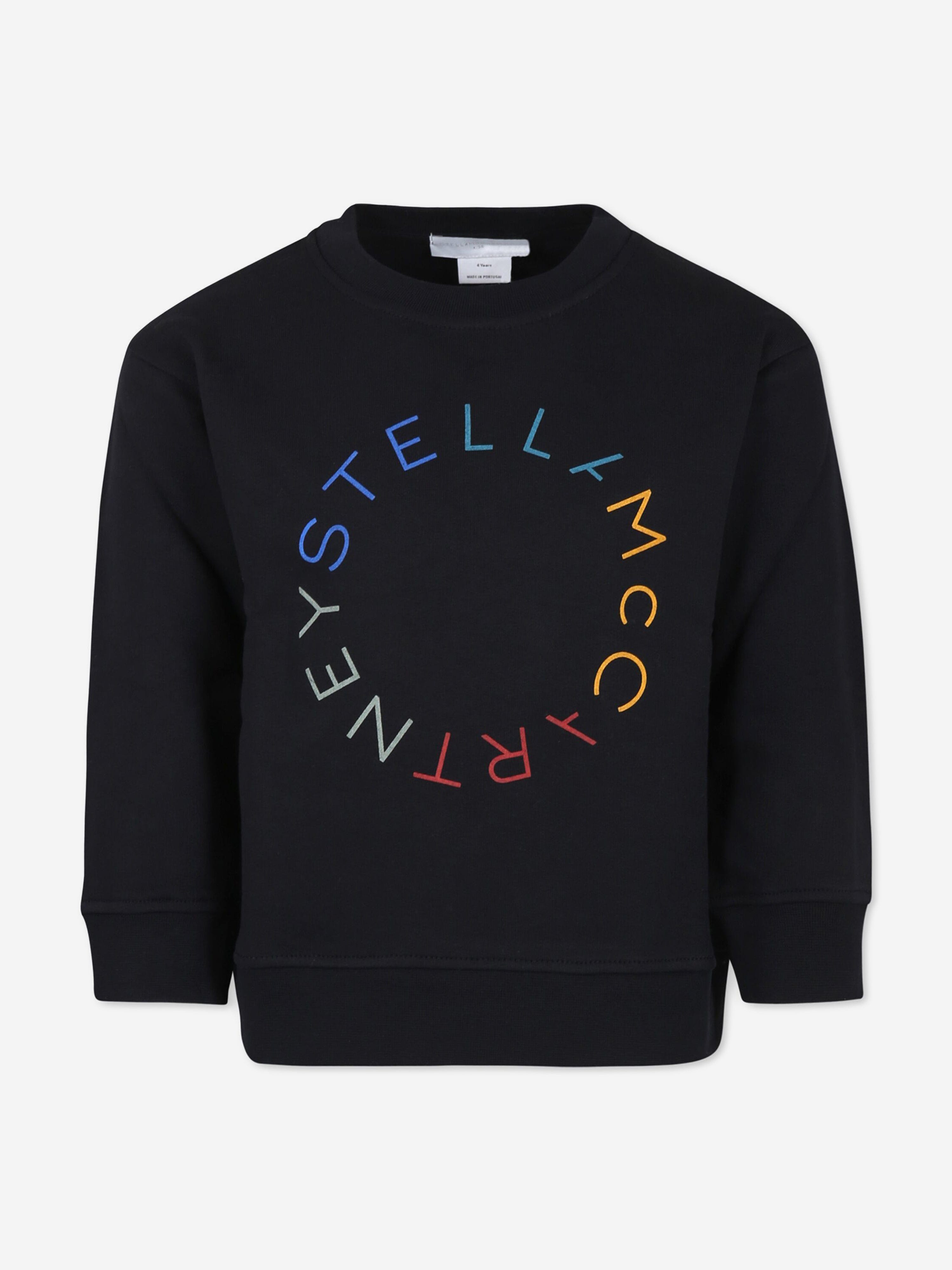 Stella McCartney Kids Circle Logo Sweatshirt in Black