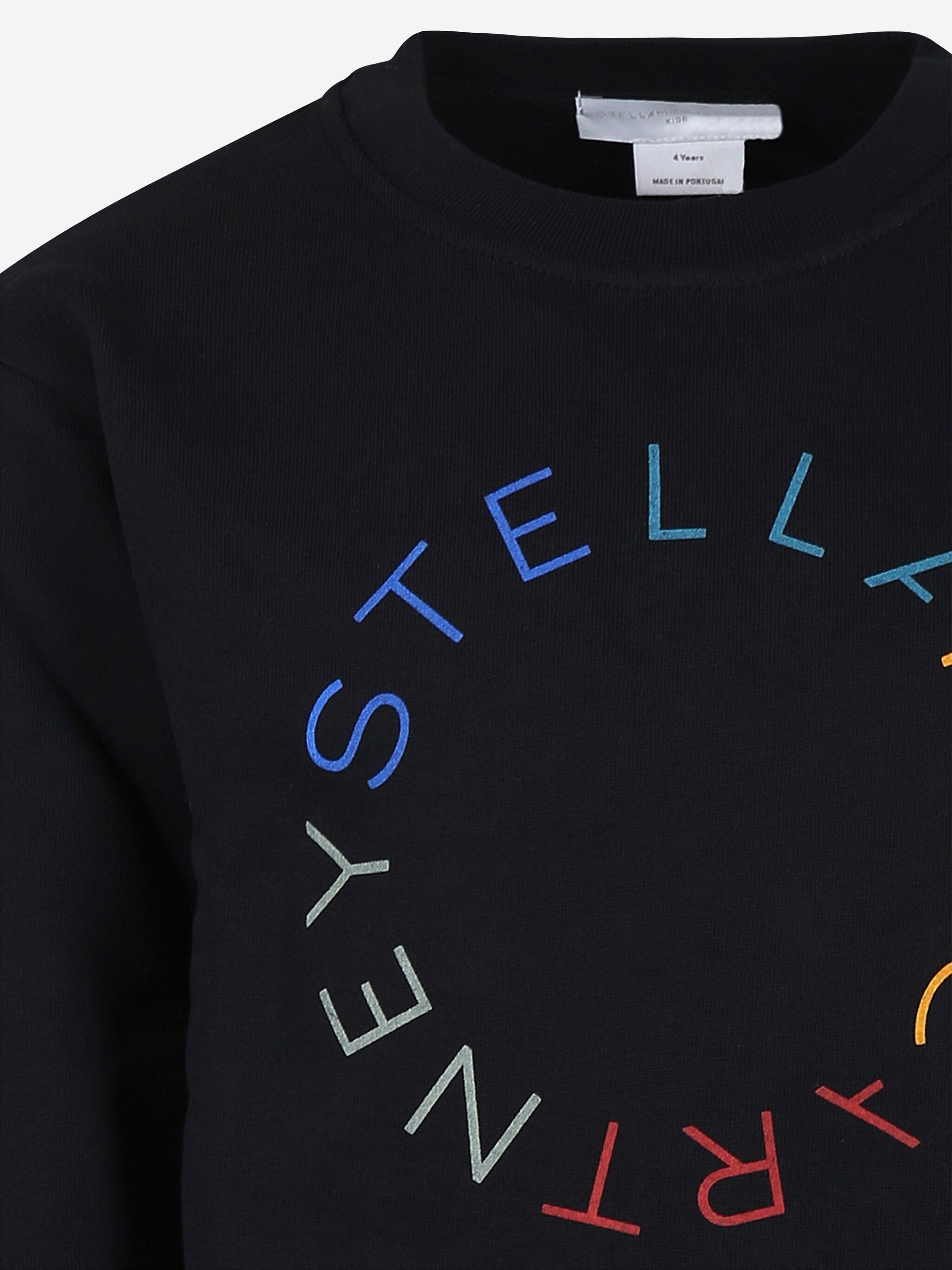 Stella McCartney Kids Circle Logo Sweatshirt in Black