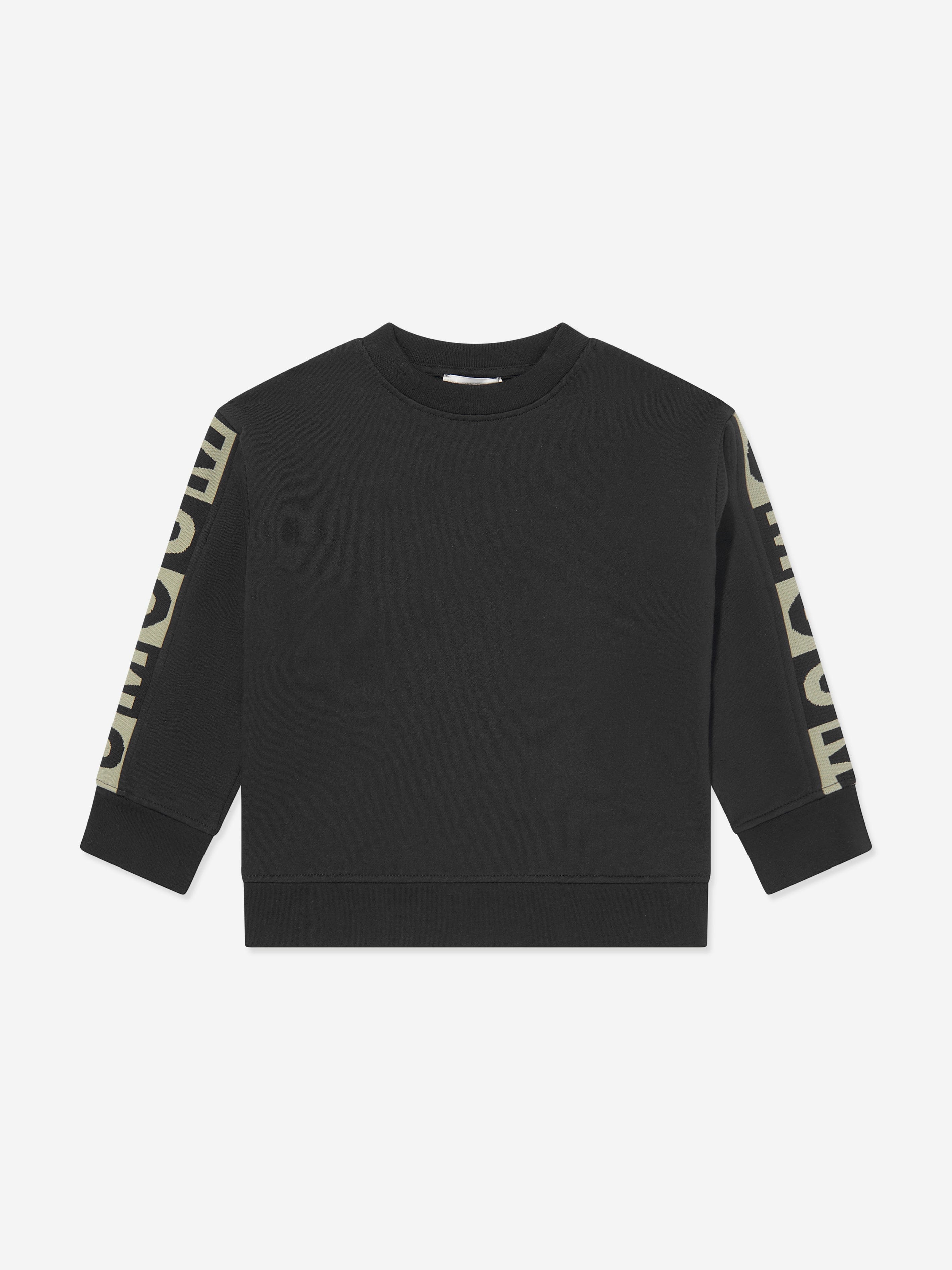 Stella McCartney Boys Logo Sleeve Sweatshirt in Black