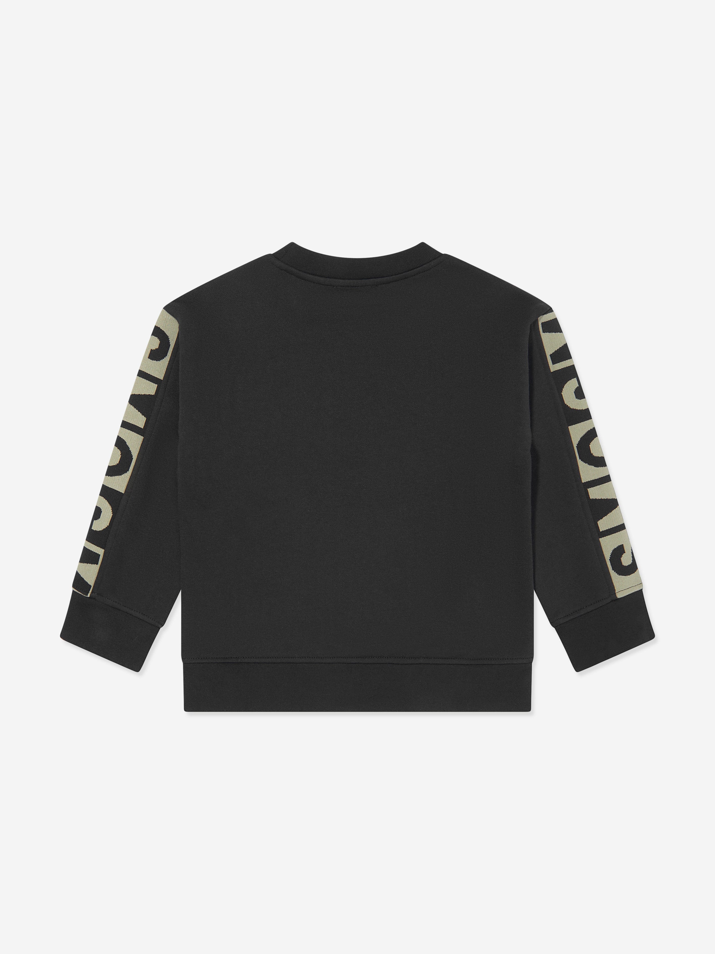 Stella McCartney Boys Logo Sleeve Sweatshirt in Black