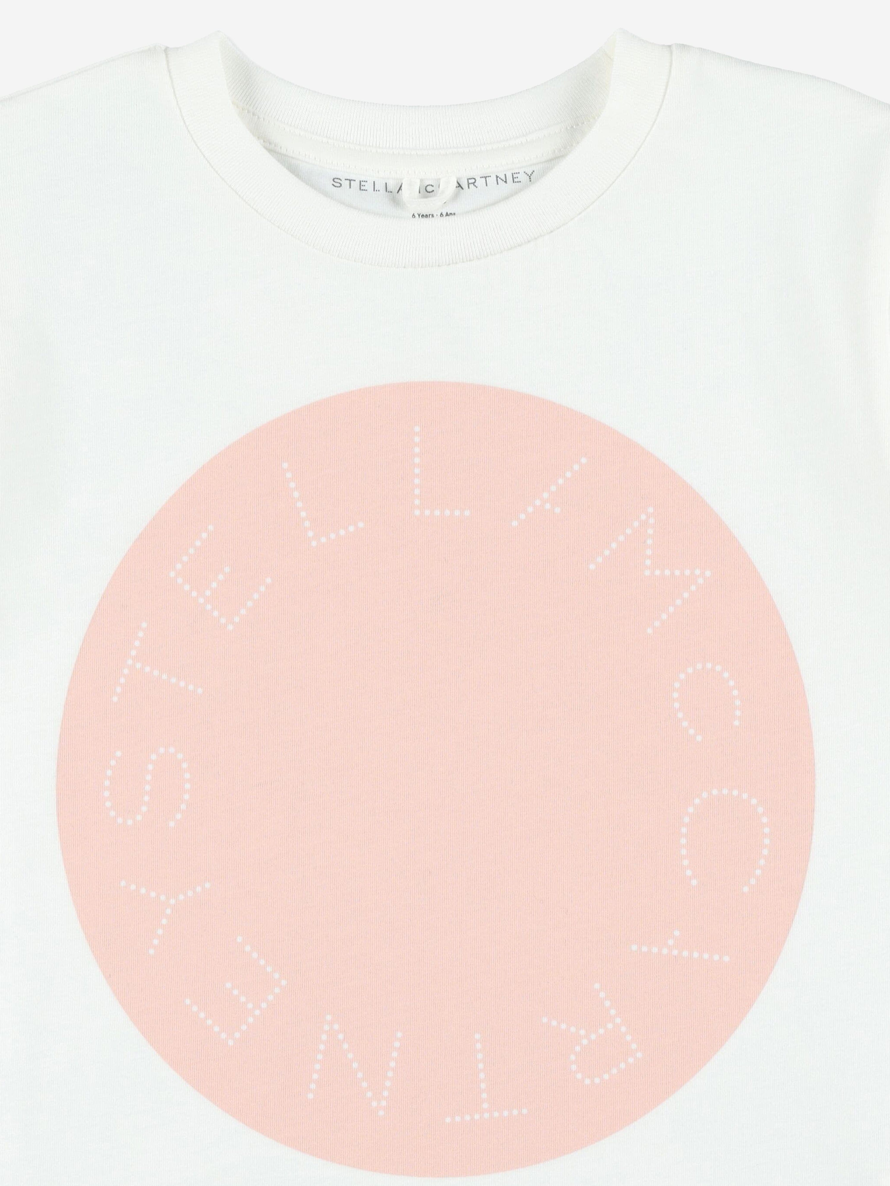 Stella McCartney Girls Circle Logo T-Shirt in Ivory