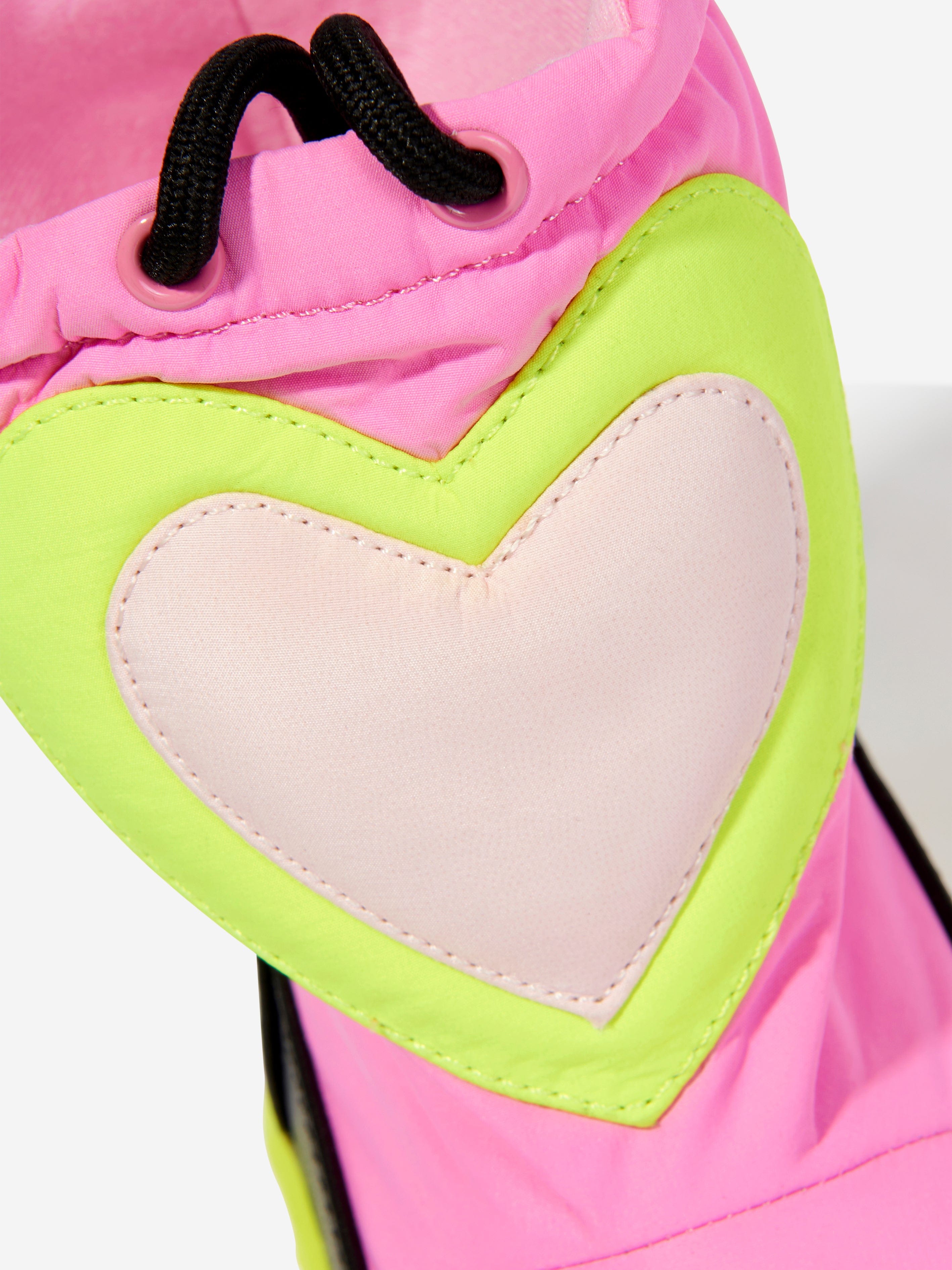 Stella McCartney Girls Heart Snow Boots in Pink