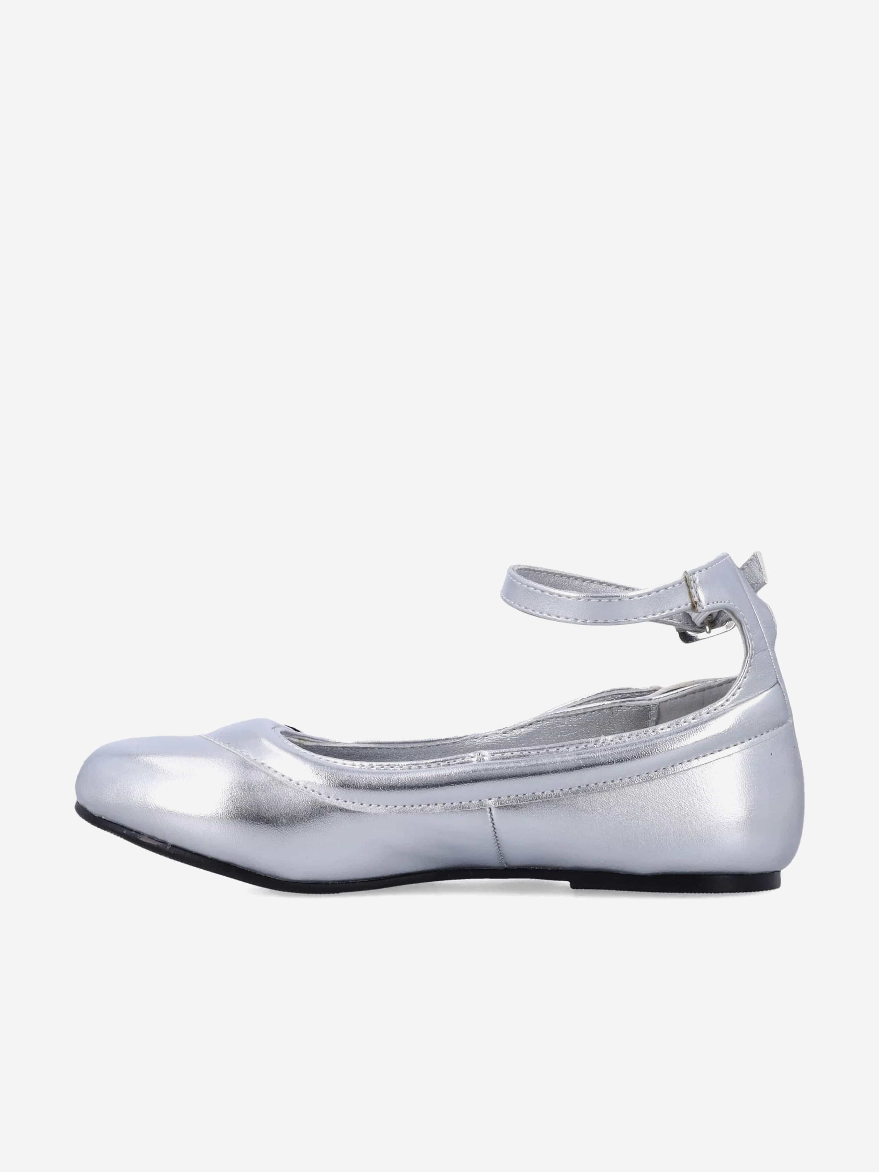 Stella McCartney Girls Swan Ballerinas in Silver