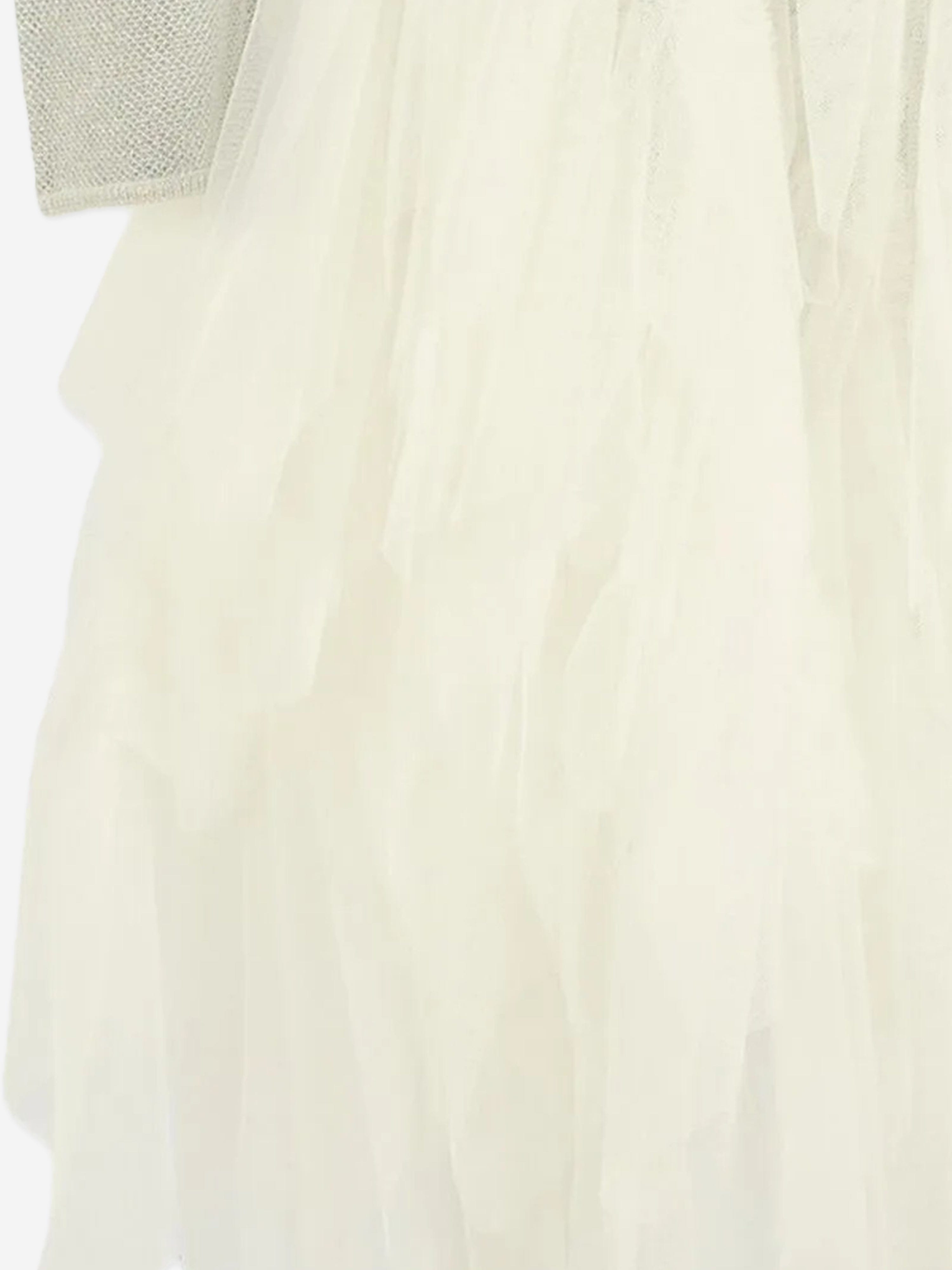 Stella McCartney Girls Swan Dress in Silver