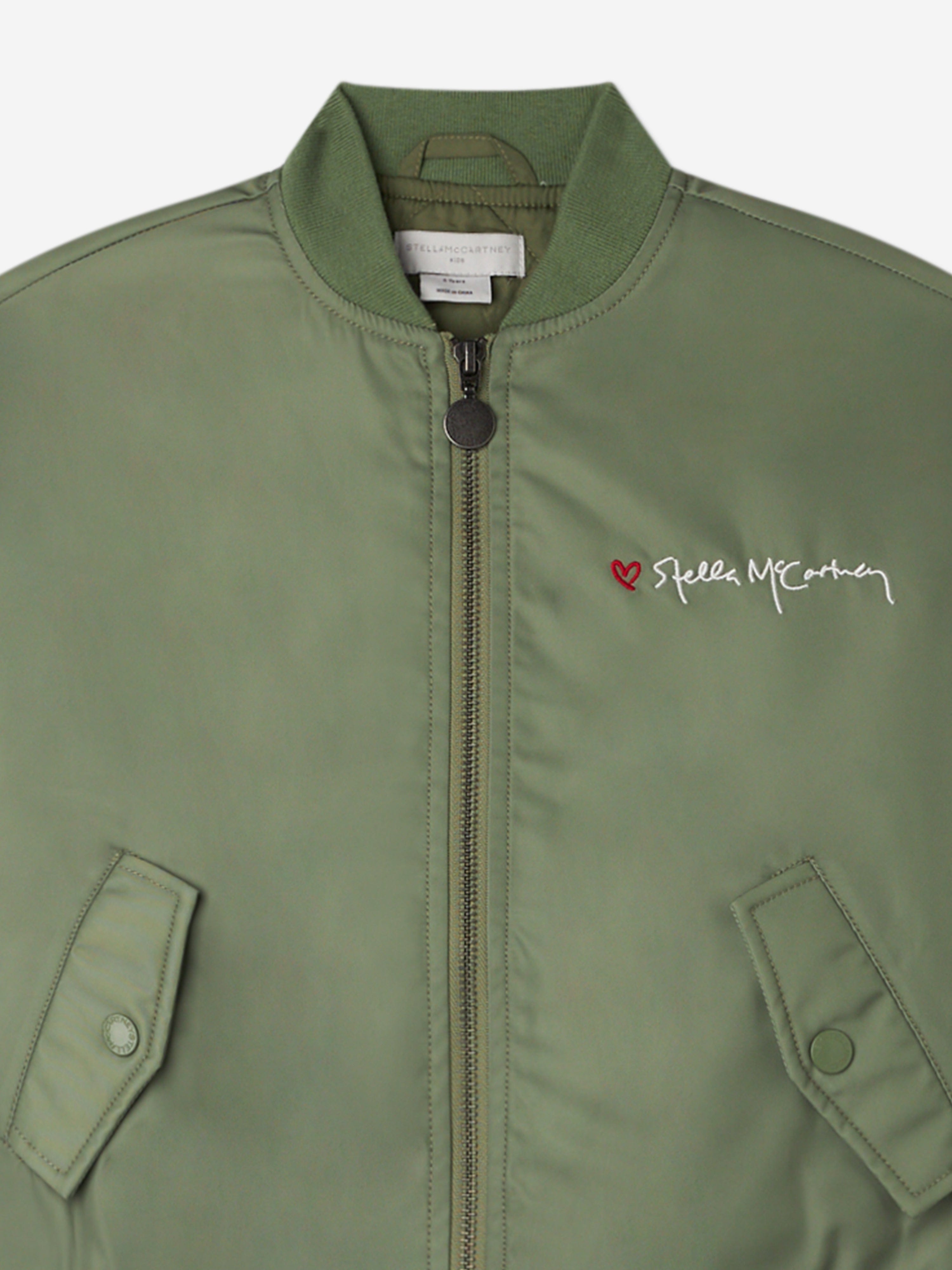 Stella McCartney Girls Bomber Jacket in Green